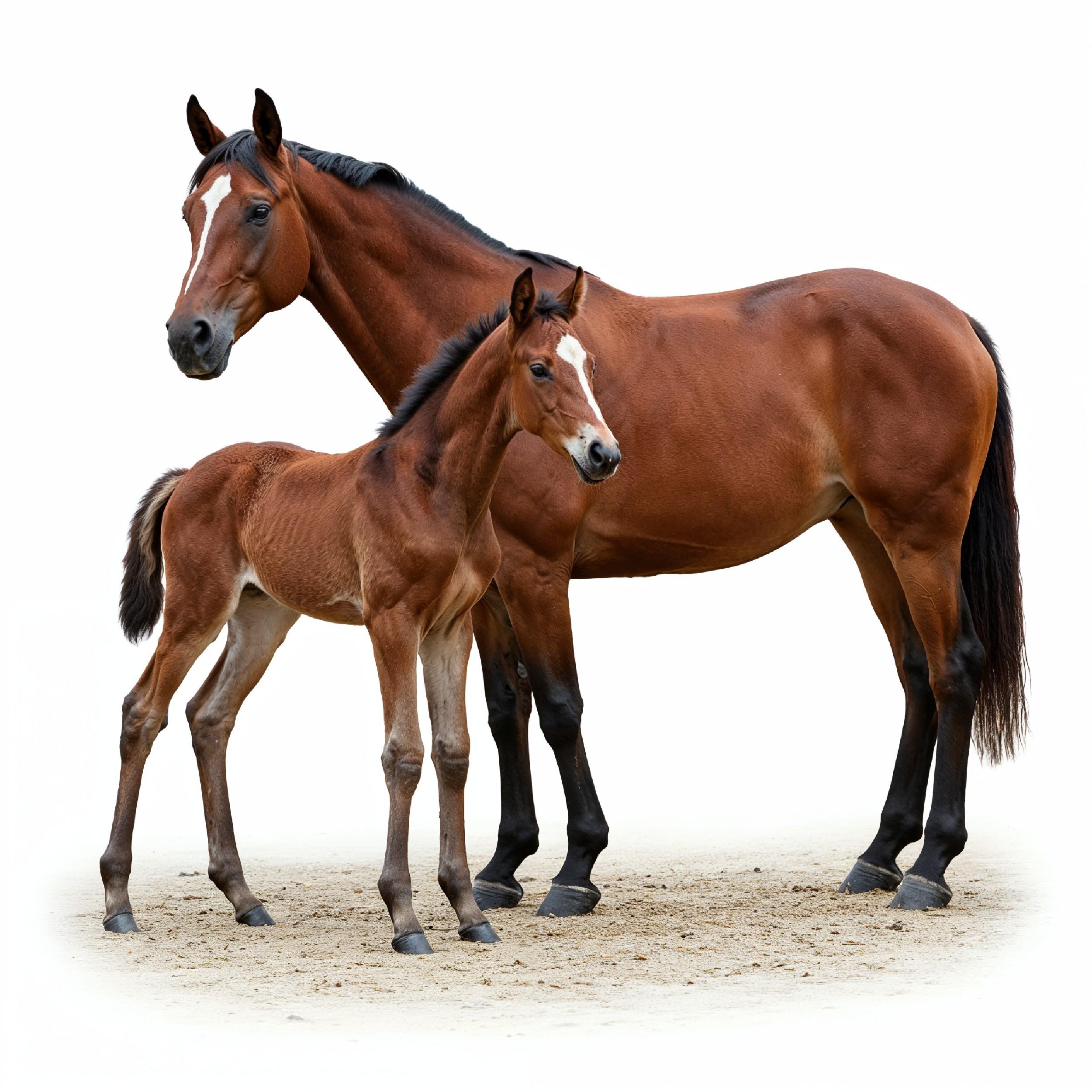 Horse Isolated on White Background Elegant Equine Studio Portrait