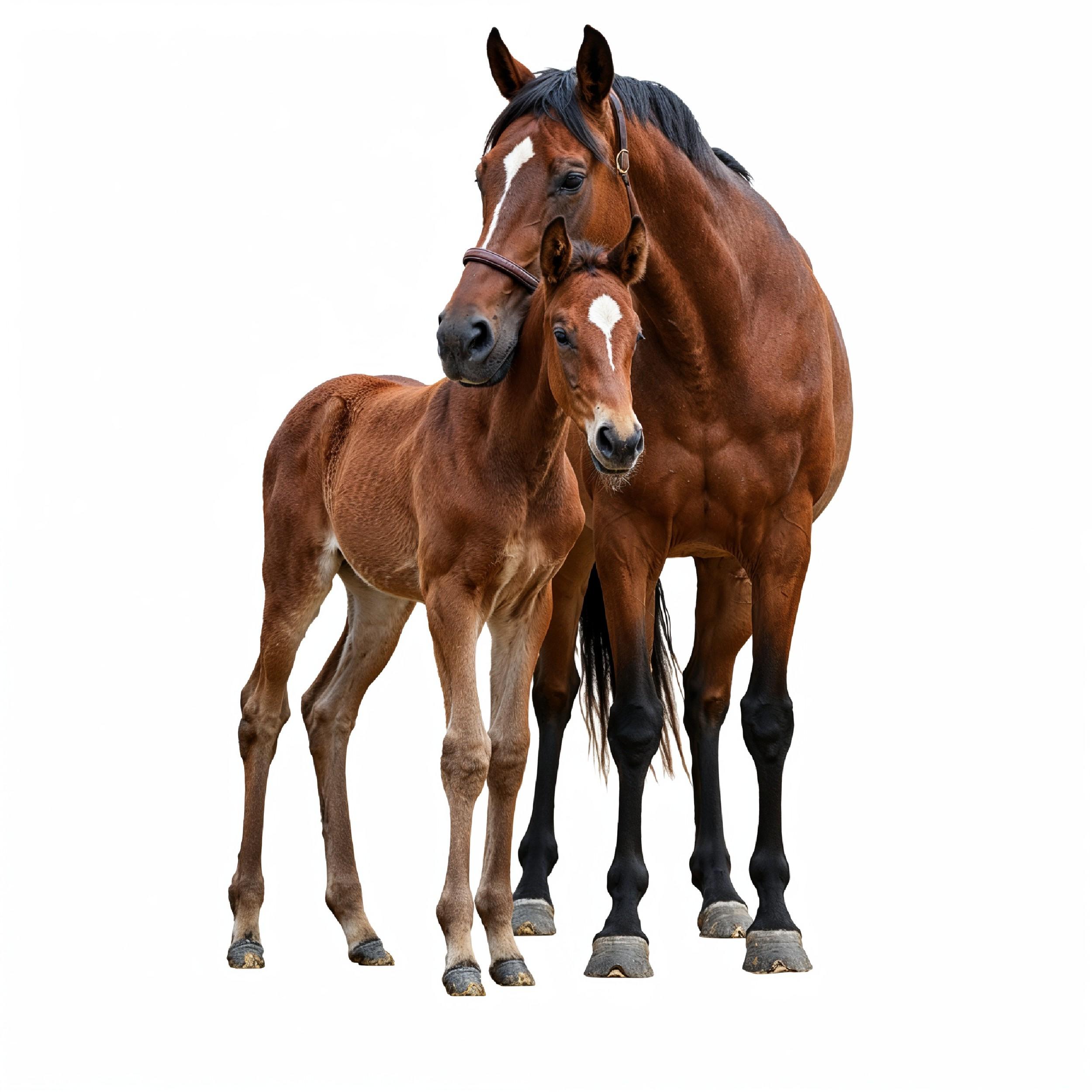 Horse Isolated on White Background Elegant Equine Studio Portrait