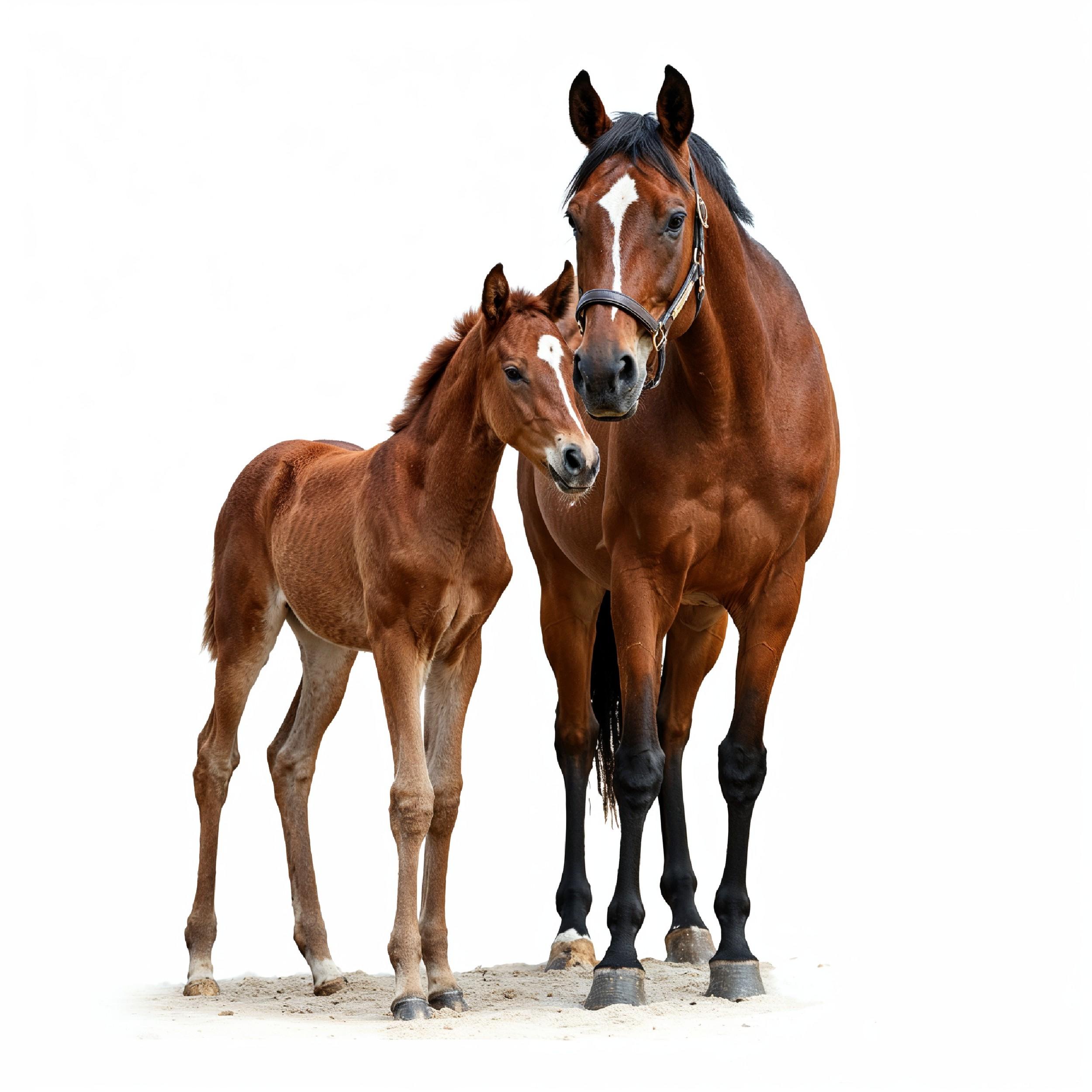Horse Isolated on White Background Elegant Equine Studio Portrait