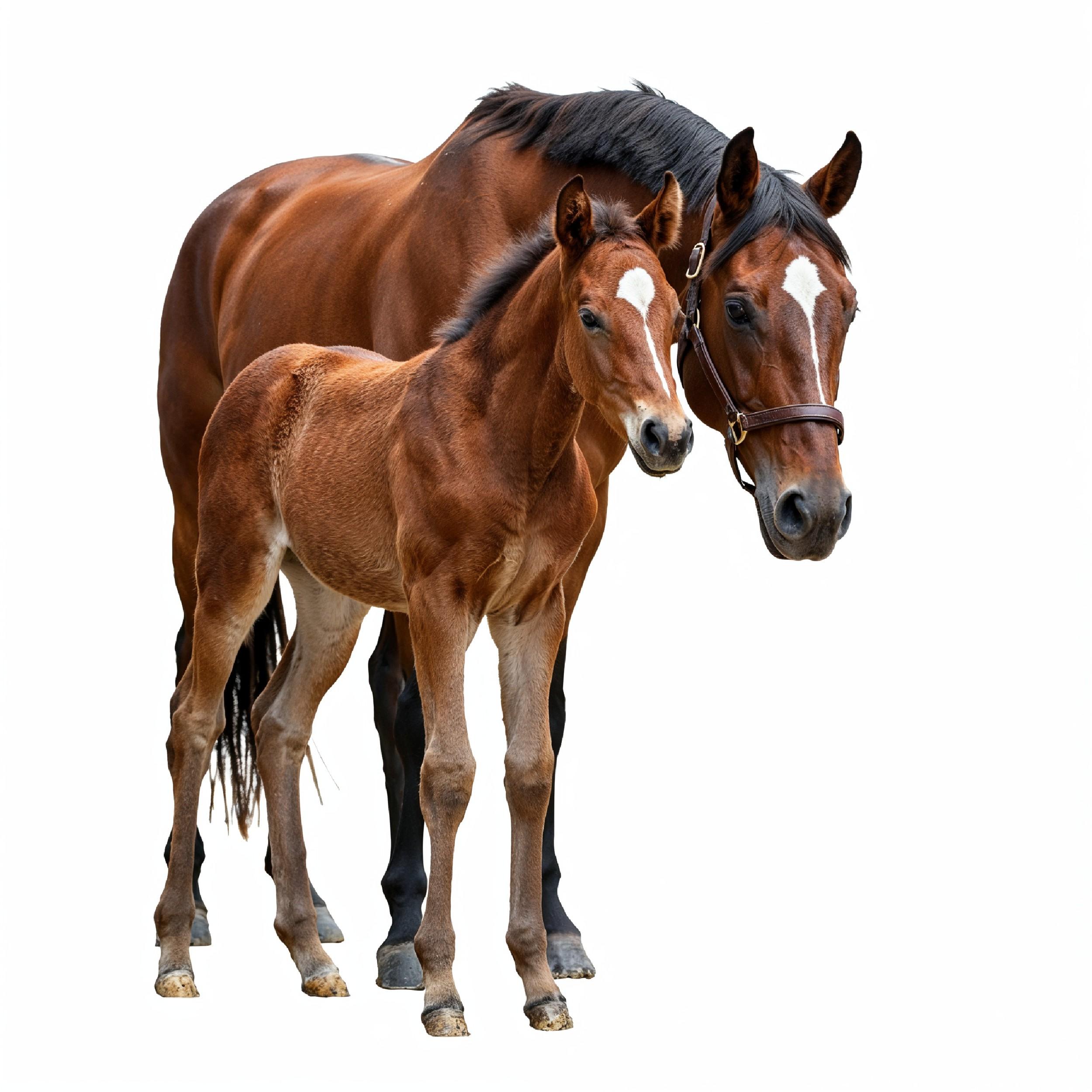 Horse Isolated on White Background Elegant Equine Studio Portrait