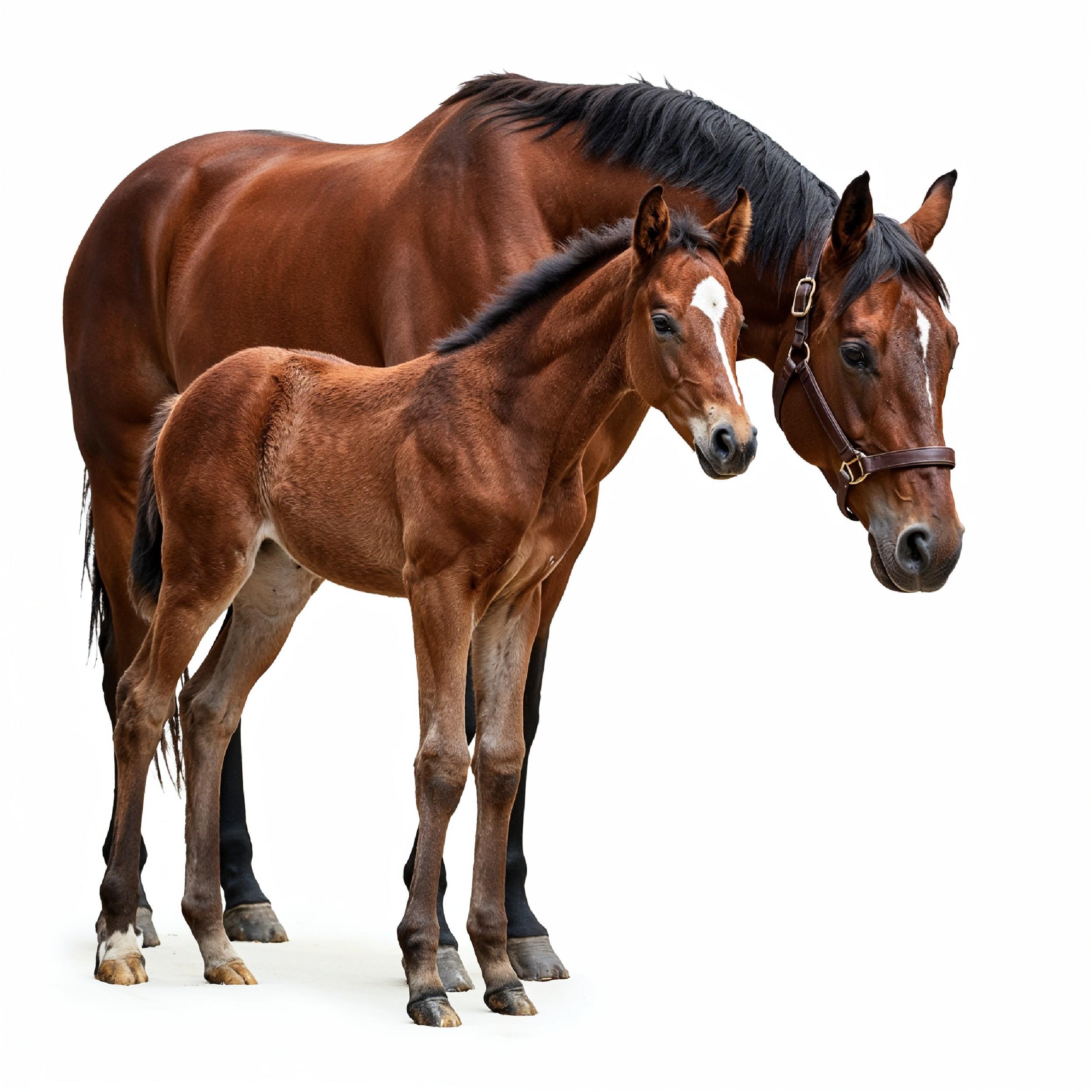 Horse Isolated on White Background Elegant Equine Studio Portrait