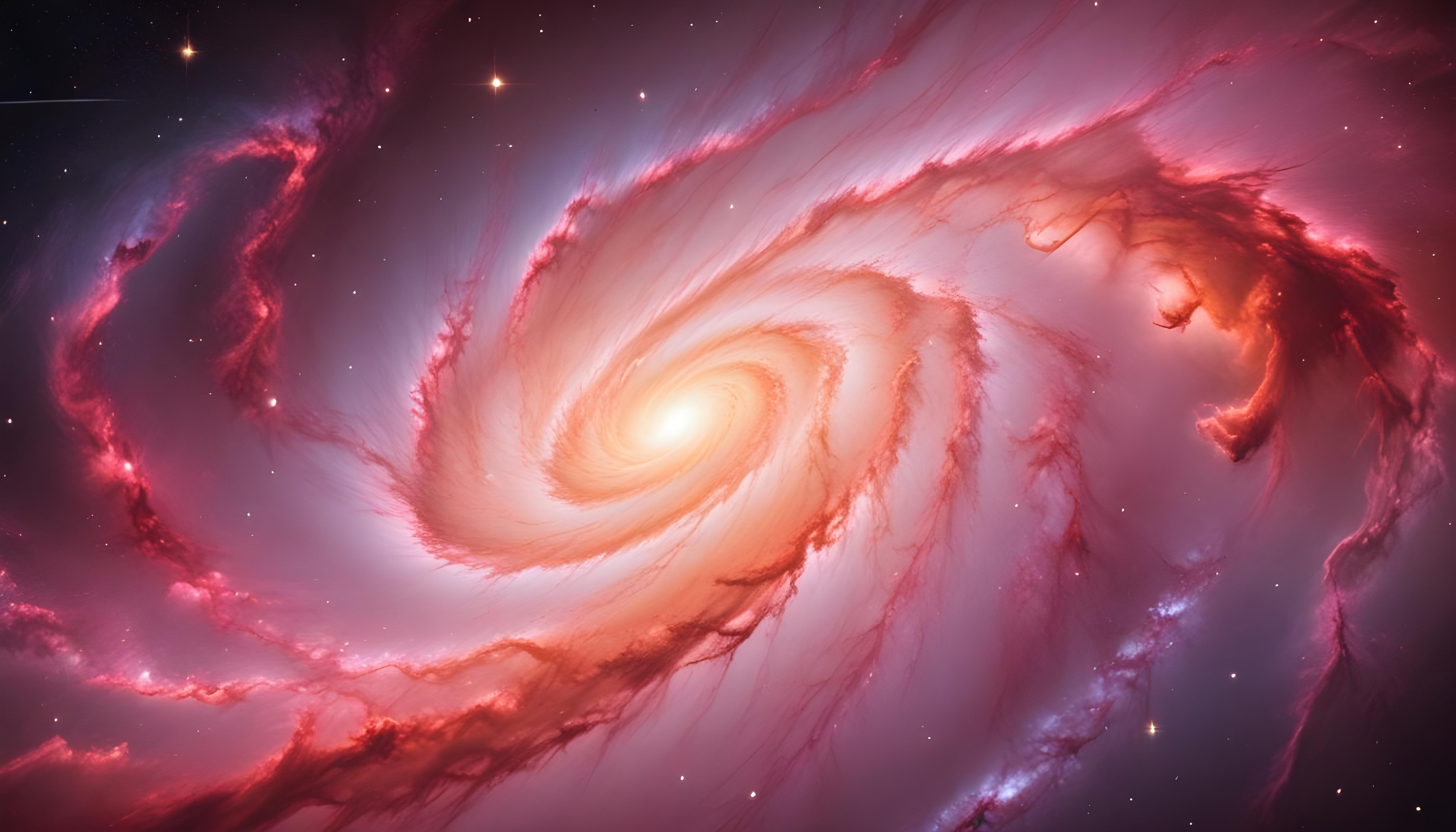 Mesmerizing Spiral Galaxy and Deep Space Nebula Illustration Background