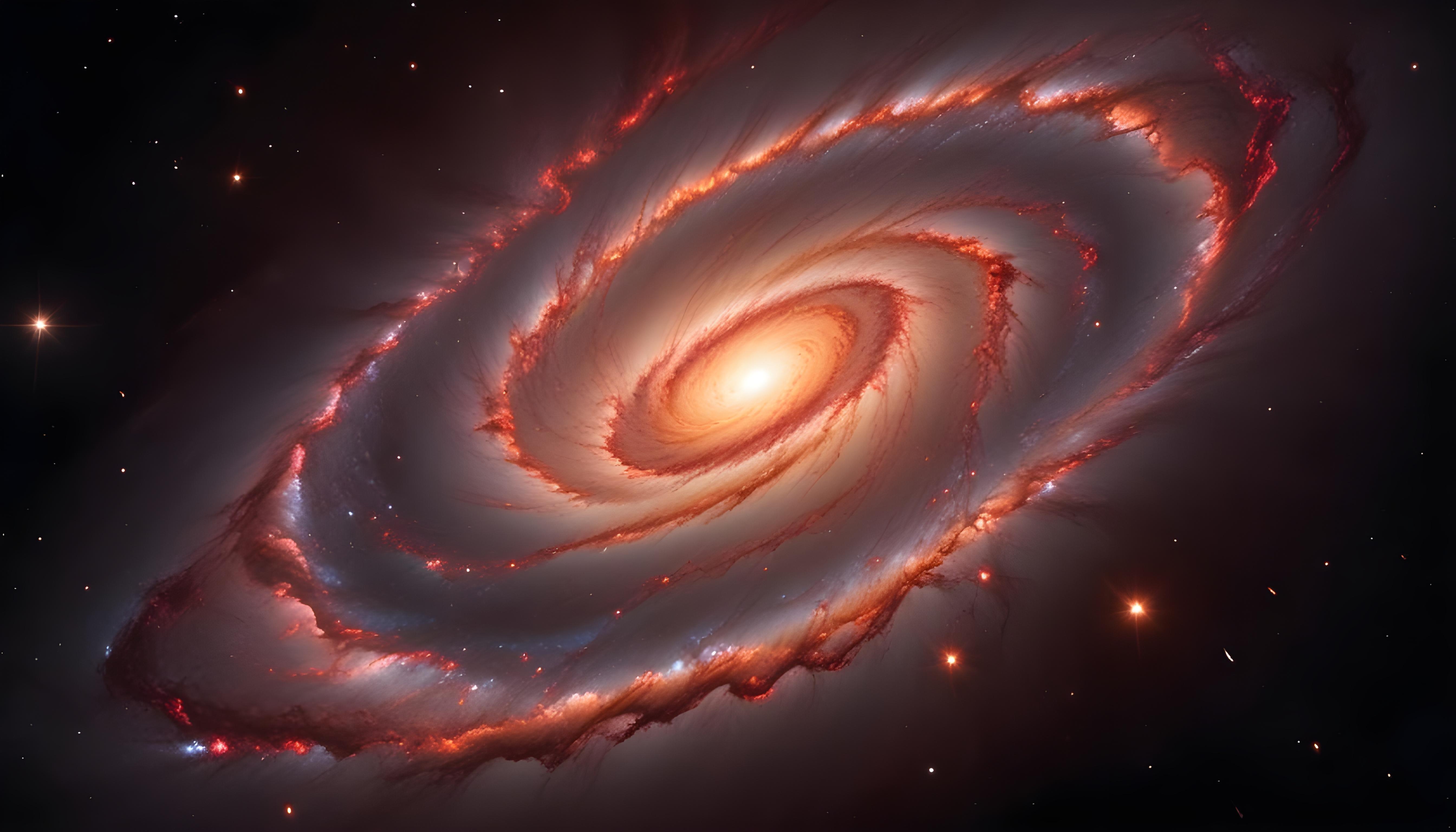 Mesmerizing Spiral Galaxy and Deep Space Nebula Illustration Background
