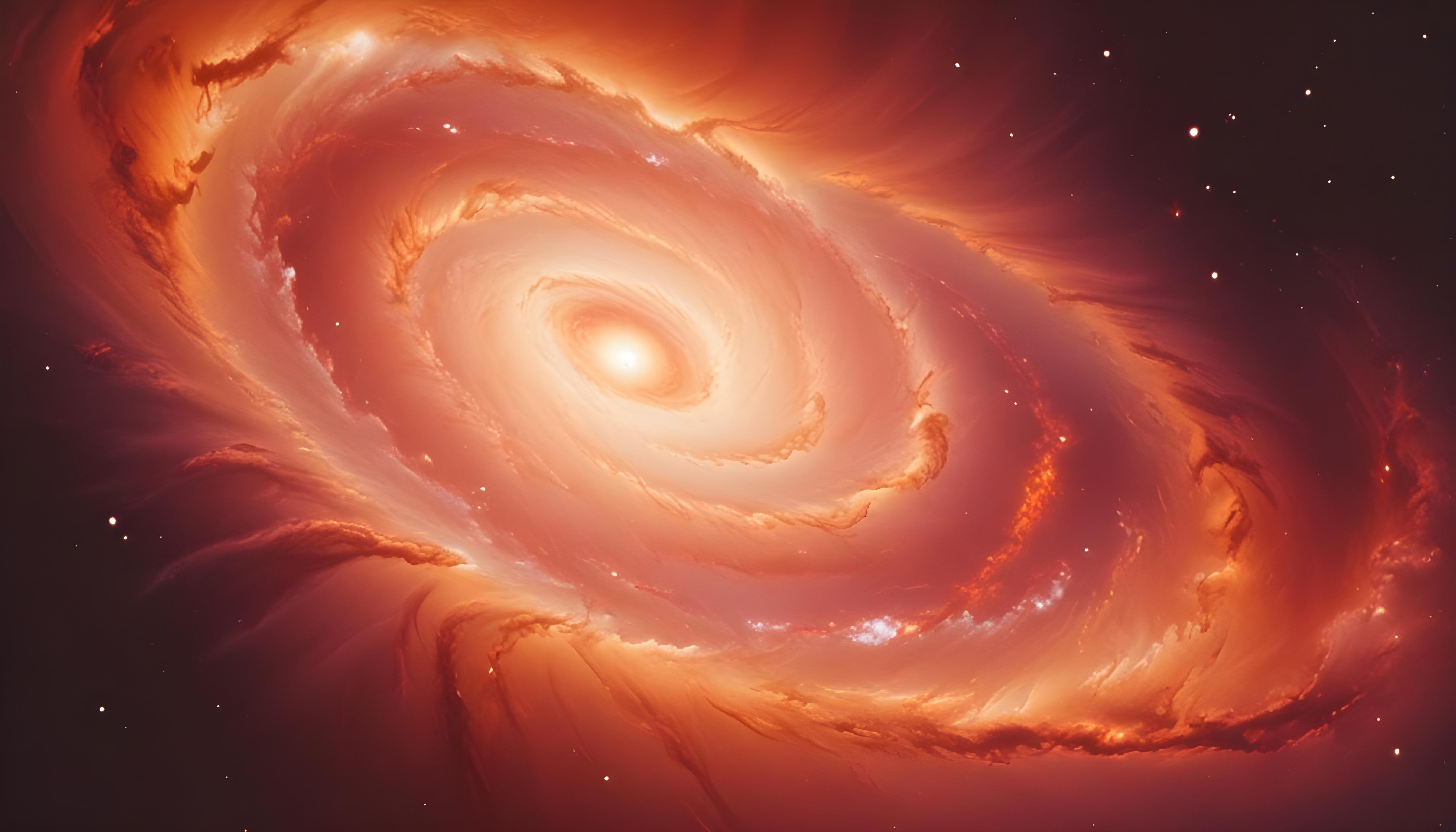 Mesmerizing Spiral Galaxy and Deep Space Nebula Illustration Background