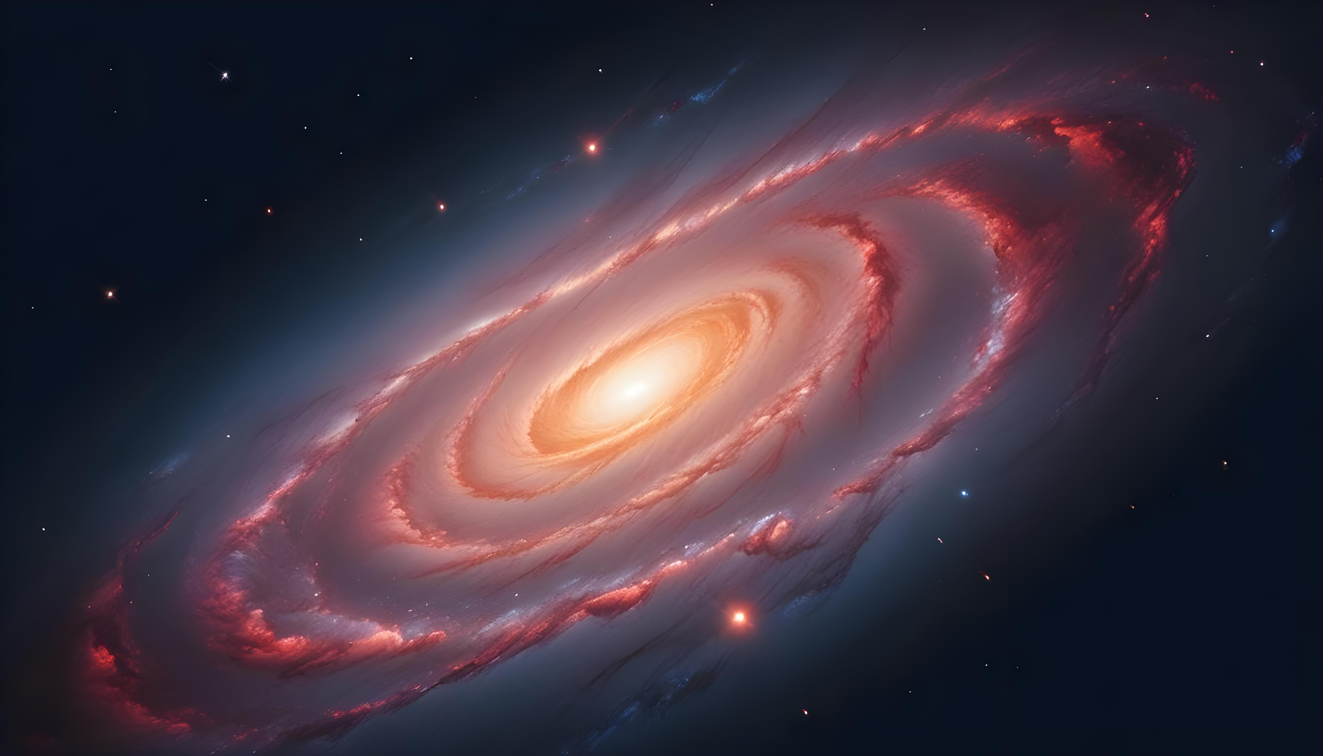 Mesmerizing Spiral Galaxy and Deep Space Nebula Illustration Background