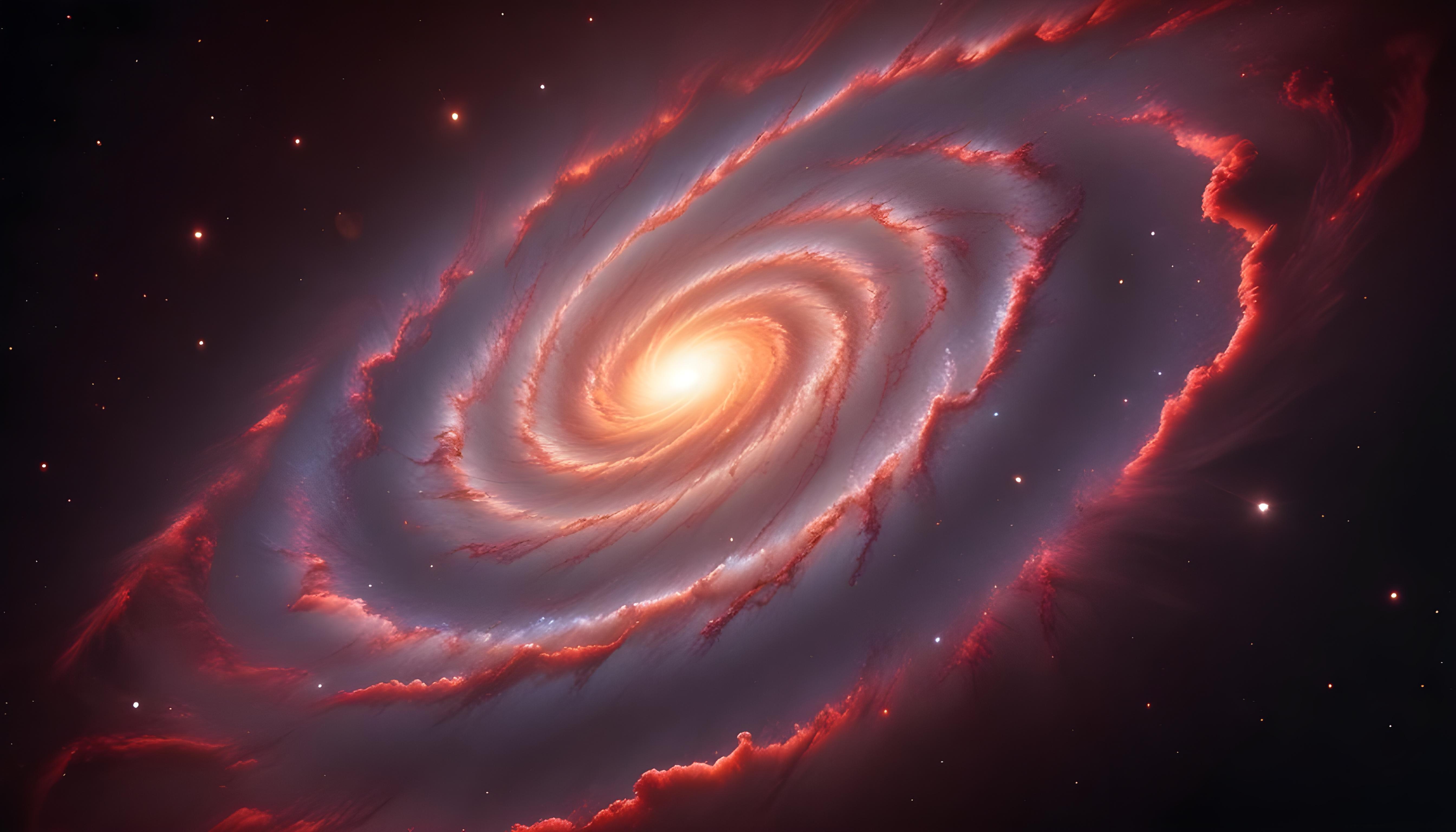 Mesmerizing Spiral Galaxy and Deep Space Nebula Illustration Background