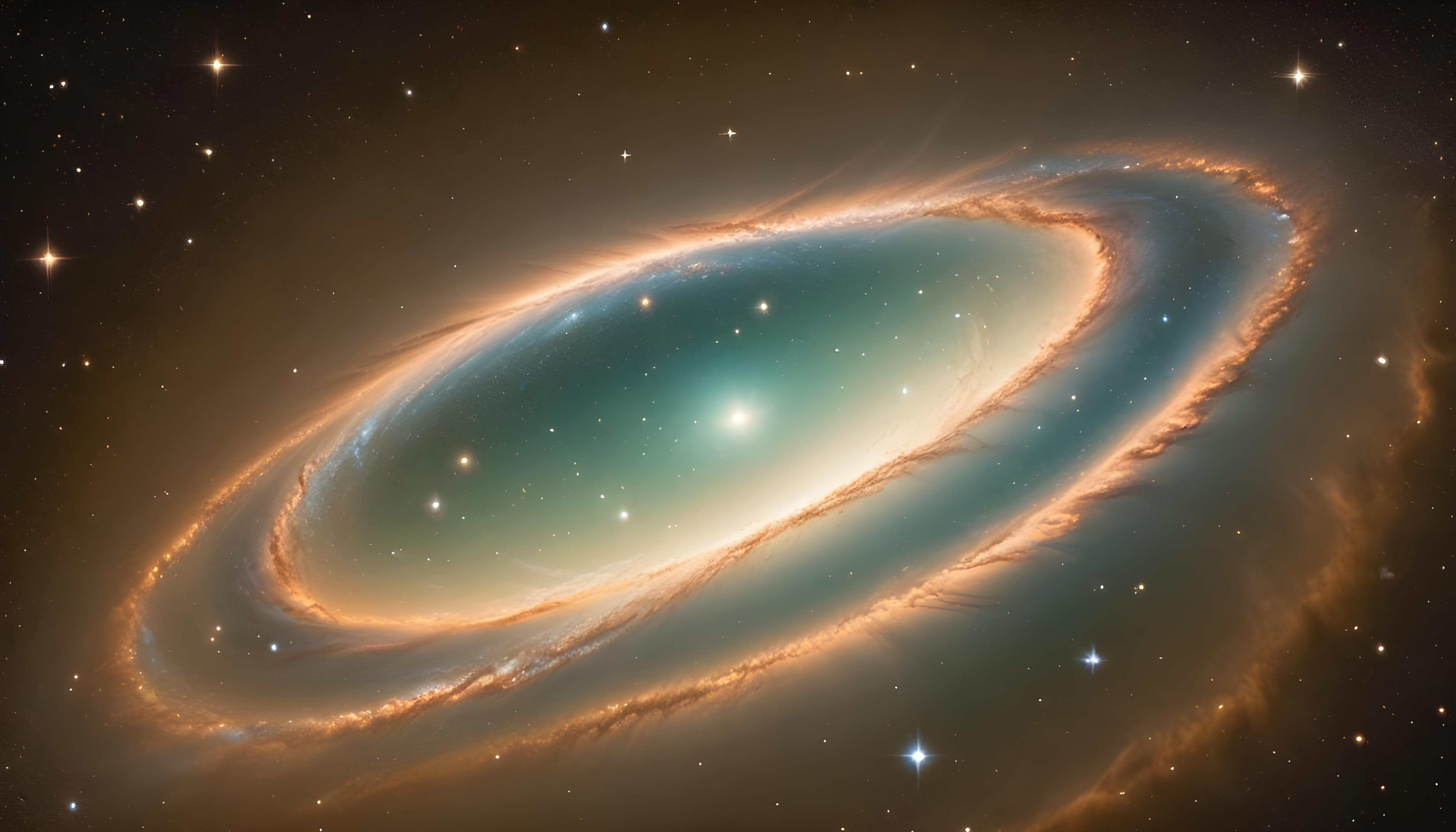 Mesmerizing Spiral Galaxy and Deep Space Nebula Illustration Background
