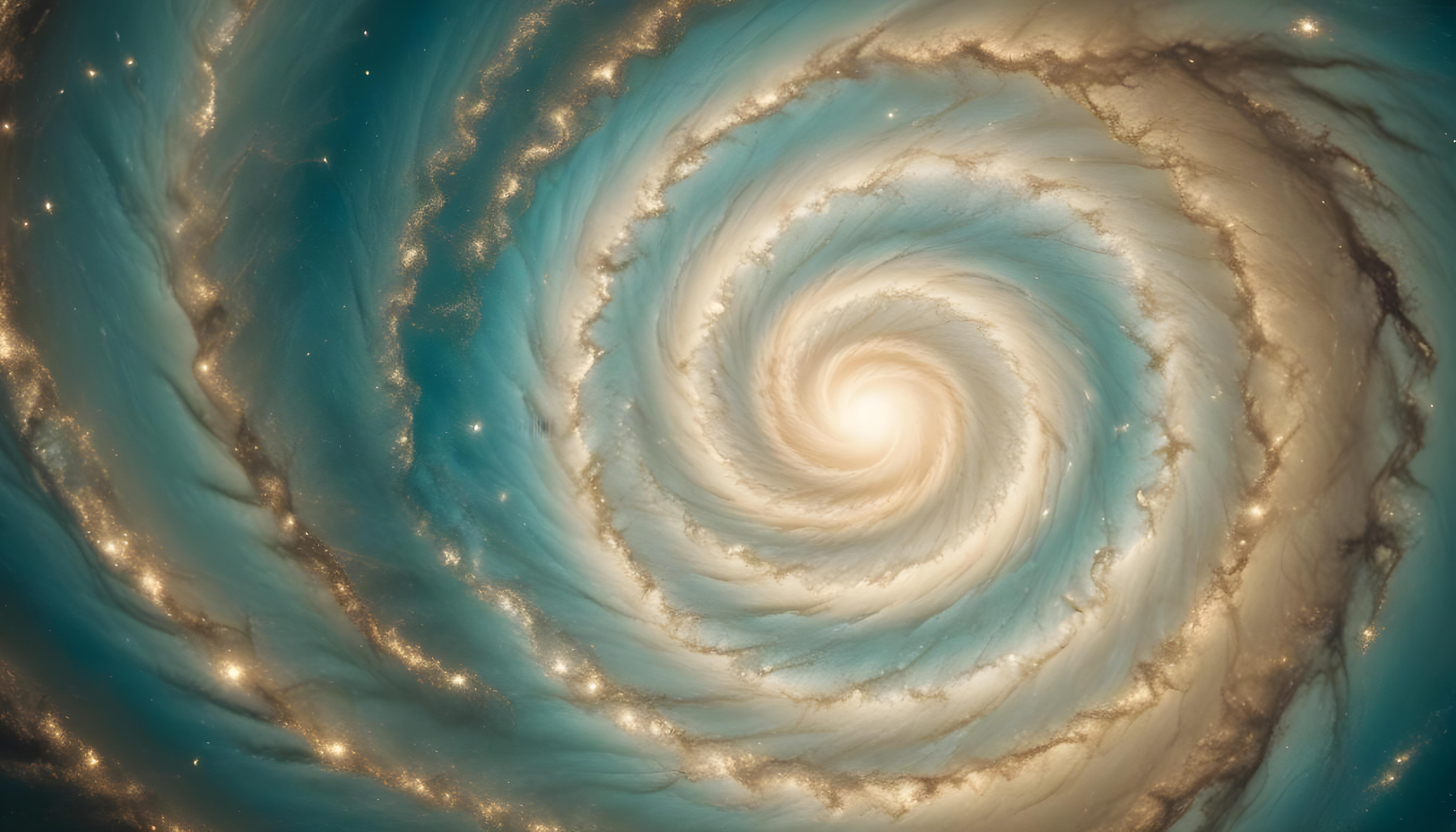 Mesmerizing Spiral Galaxy and Deep Space Nebula Illustration Background