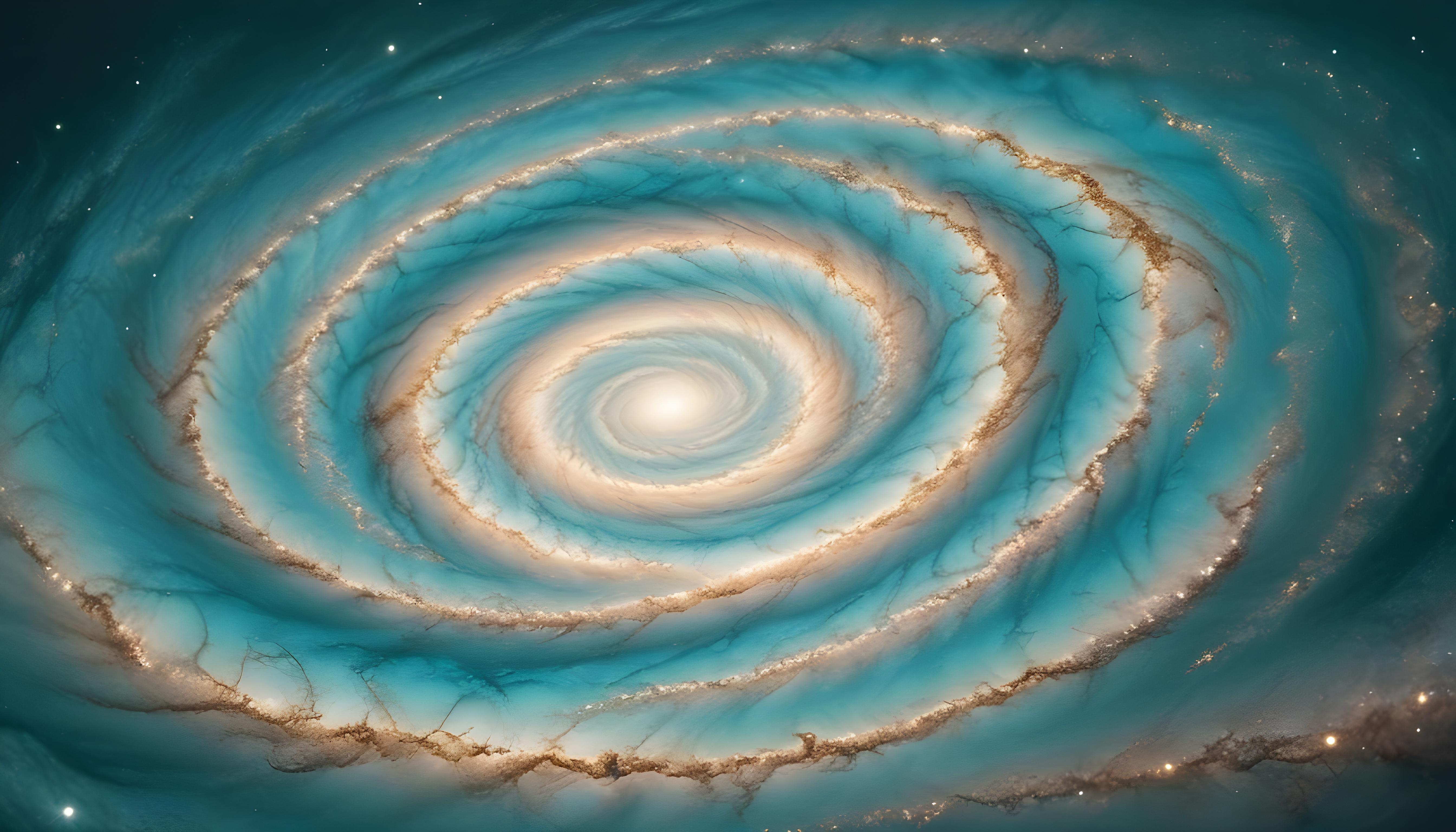 Mesmerizing Spiral Galaxy and Deep Space Nebula Illustration Background