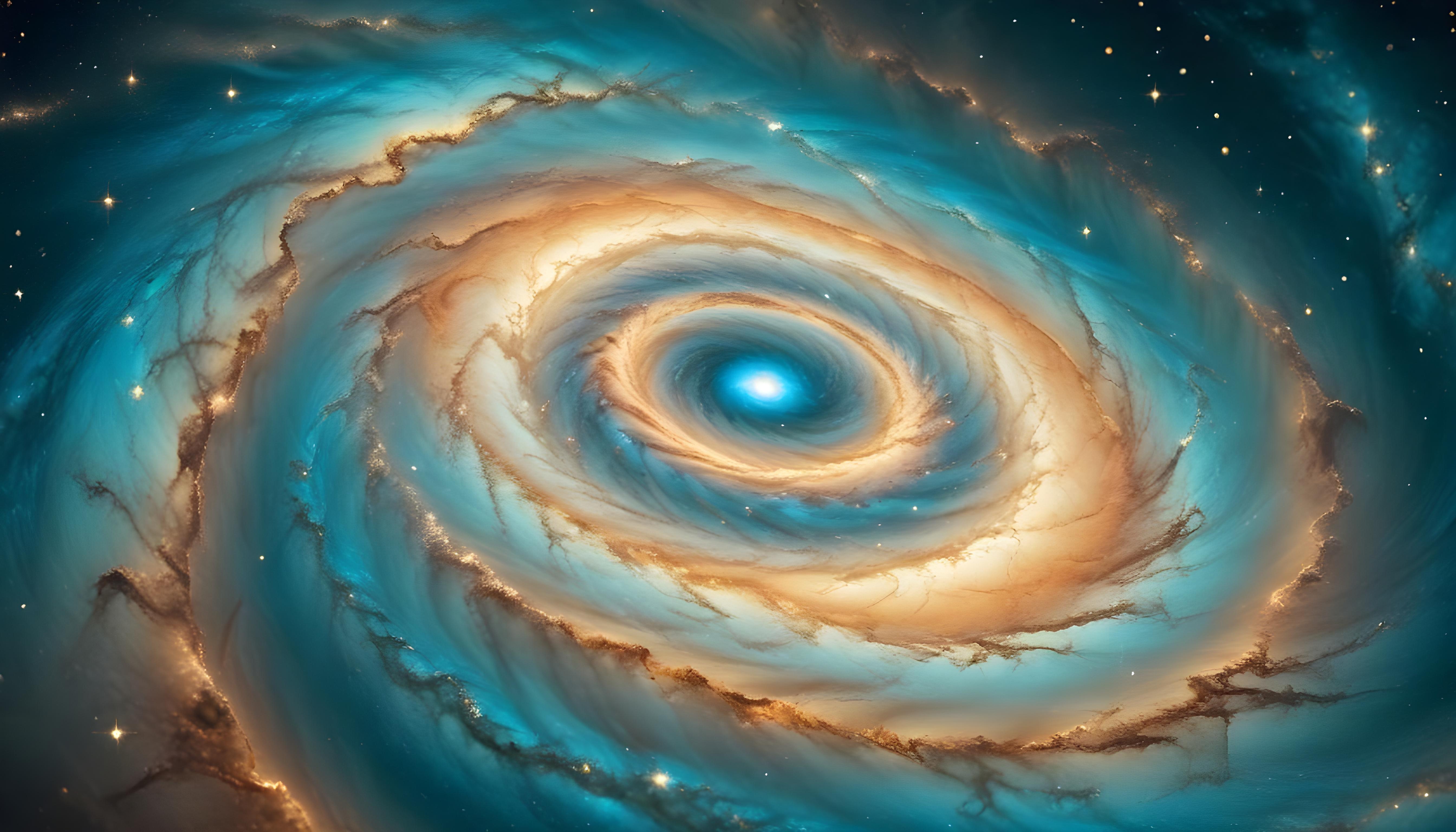 Mesmerizing Spiral Galaxy and Deep Space Nebula Illustration Background