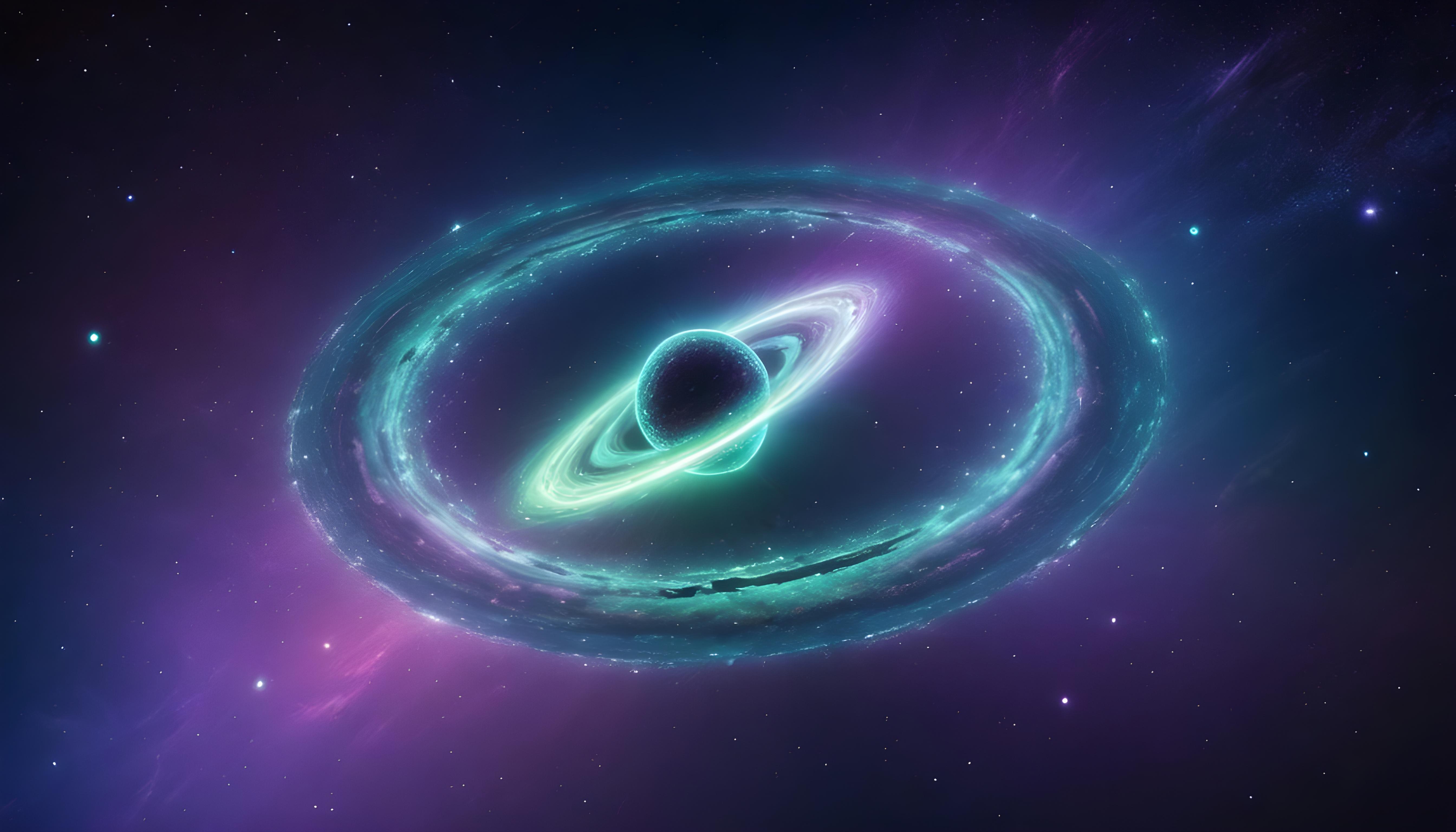 Mesmerizing Spiral Galaxy and Deep Space Nebula Illustration Background