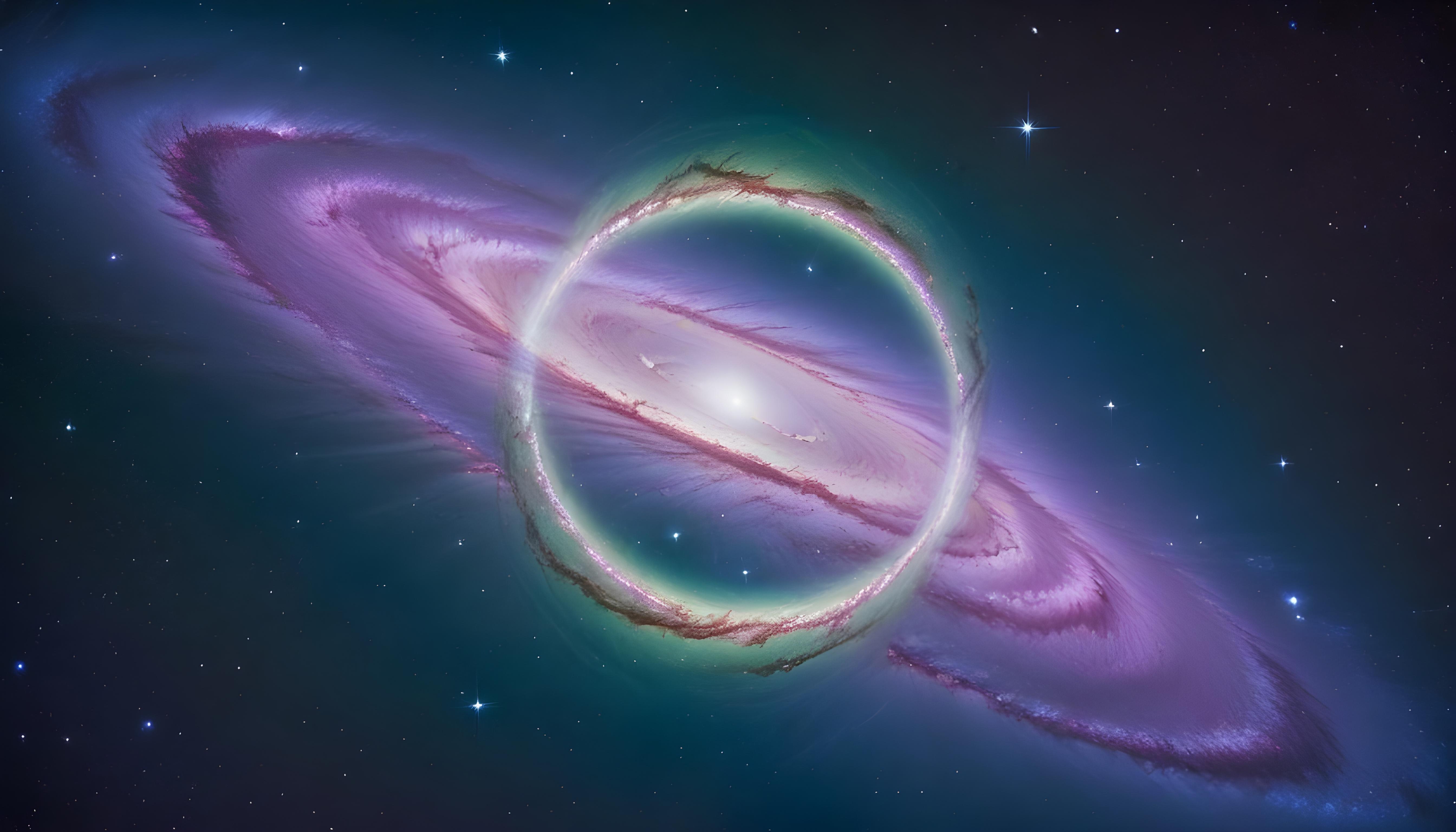 Mesmerizing Spiral Galaxy and Deep Space Nebula Illustration Background