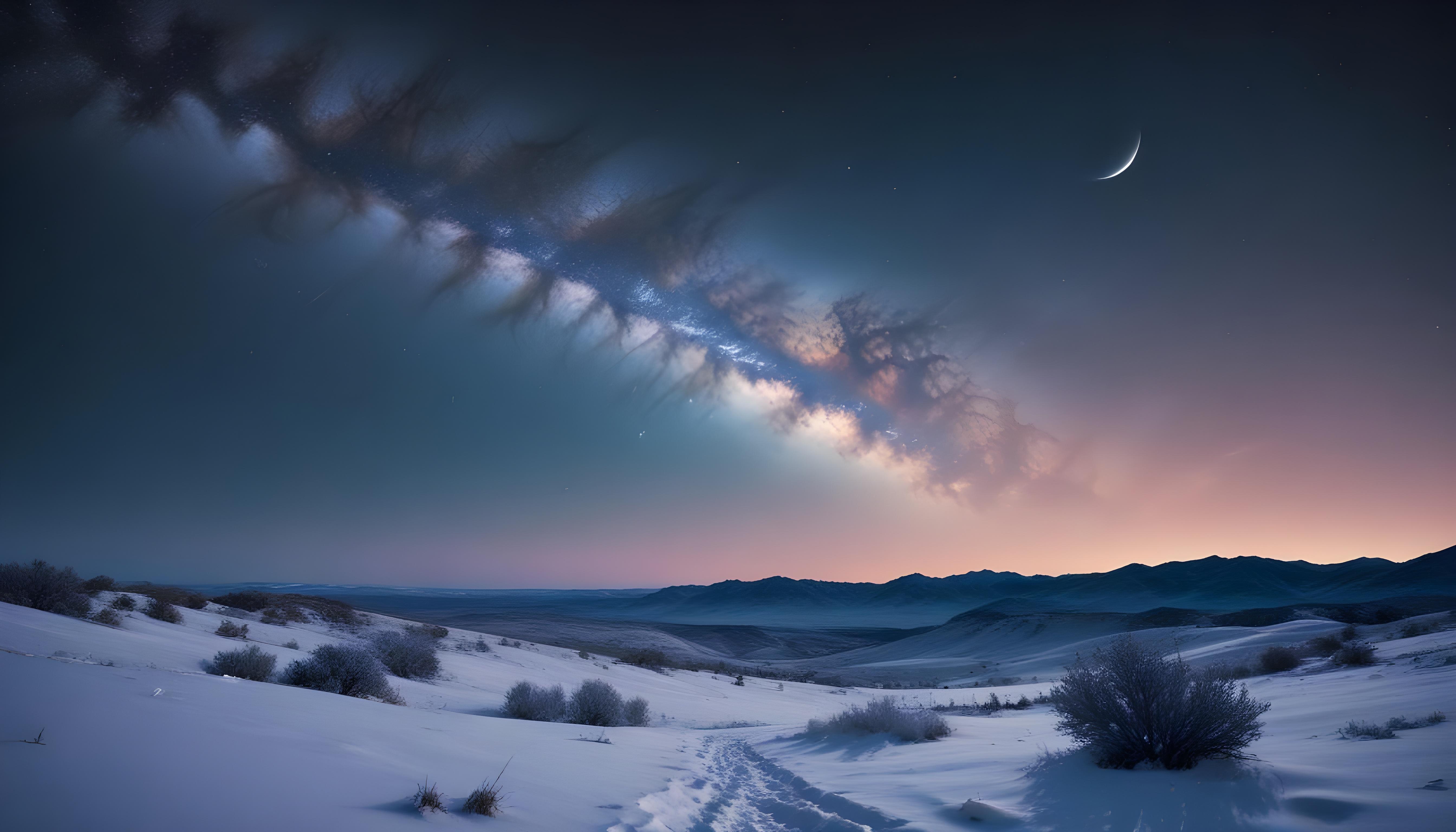 Mesmerizing Spiral Galaxy and Deep Space Nebula Illustration Background