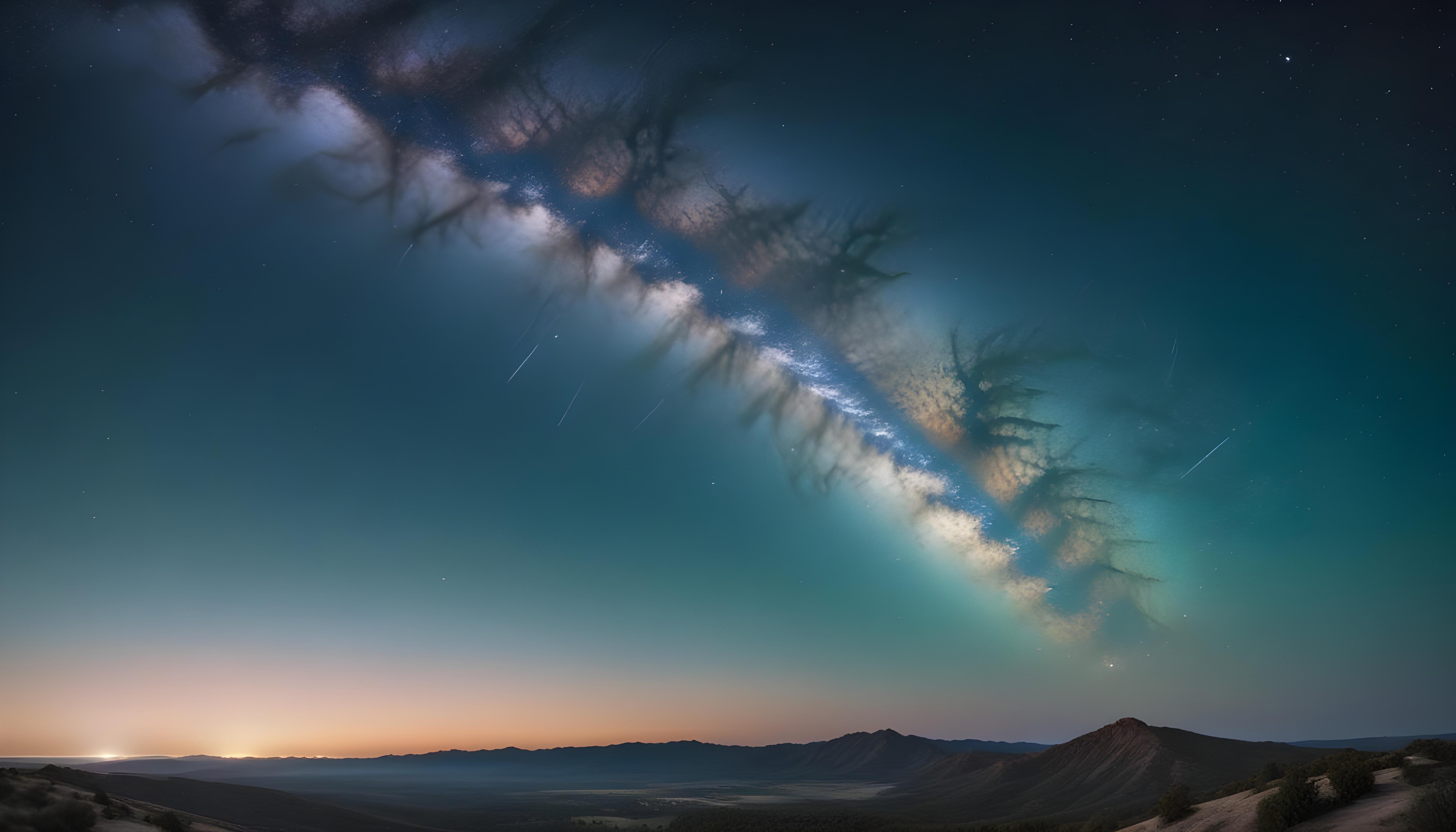 Mesmerizing Spiral Galaxy and Deep Space Nebula Illustration Background