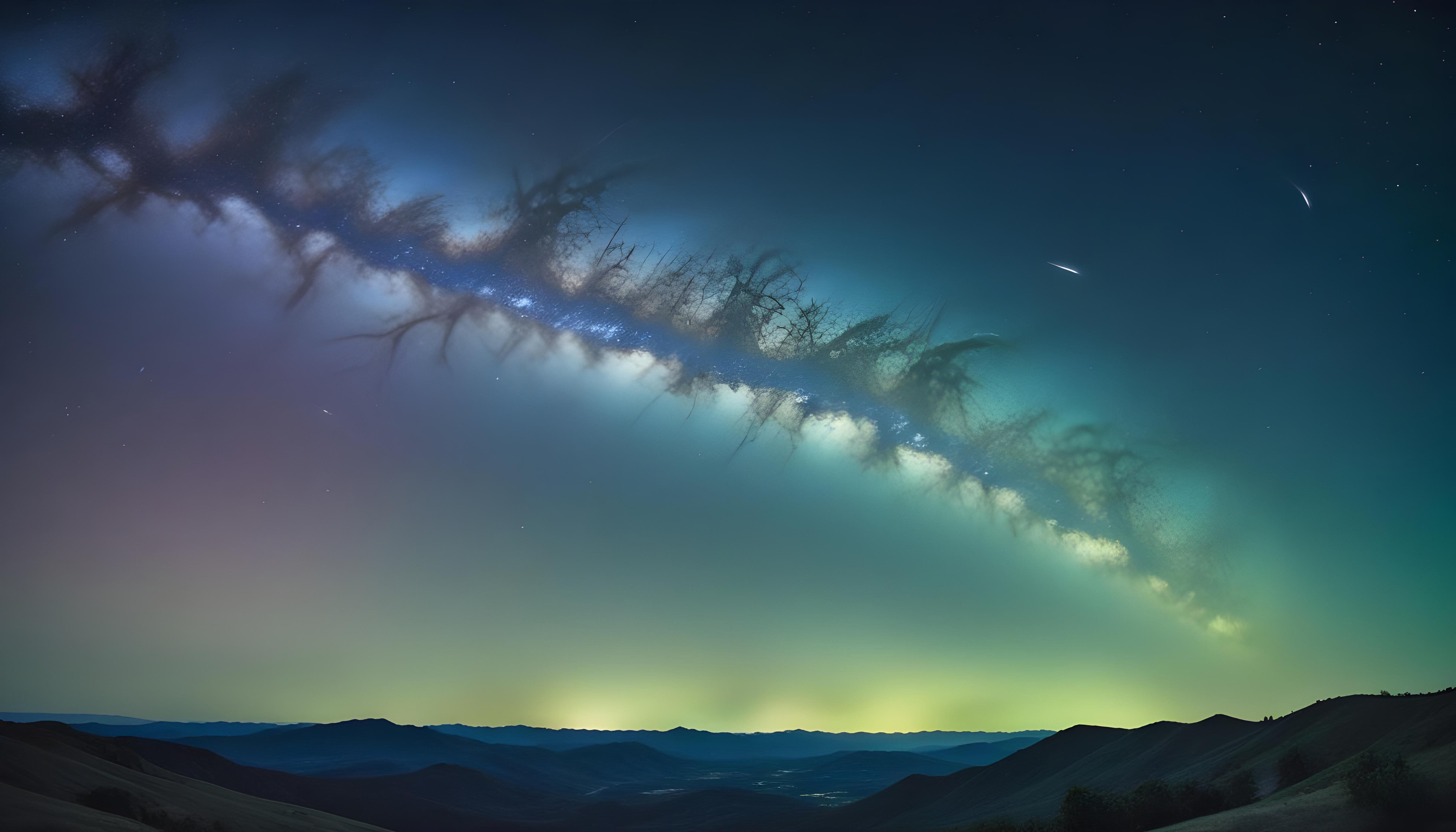 Mesmerizing Spiral Galaxy and Deep Space Nebula Illustration Background