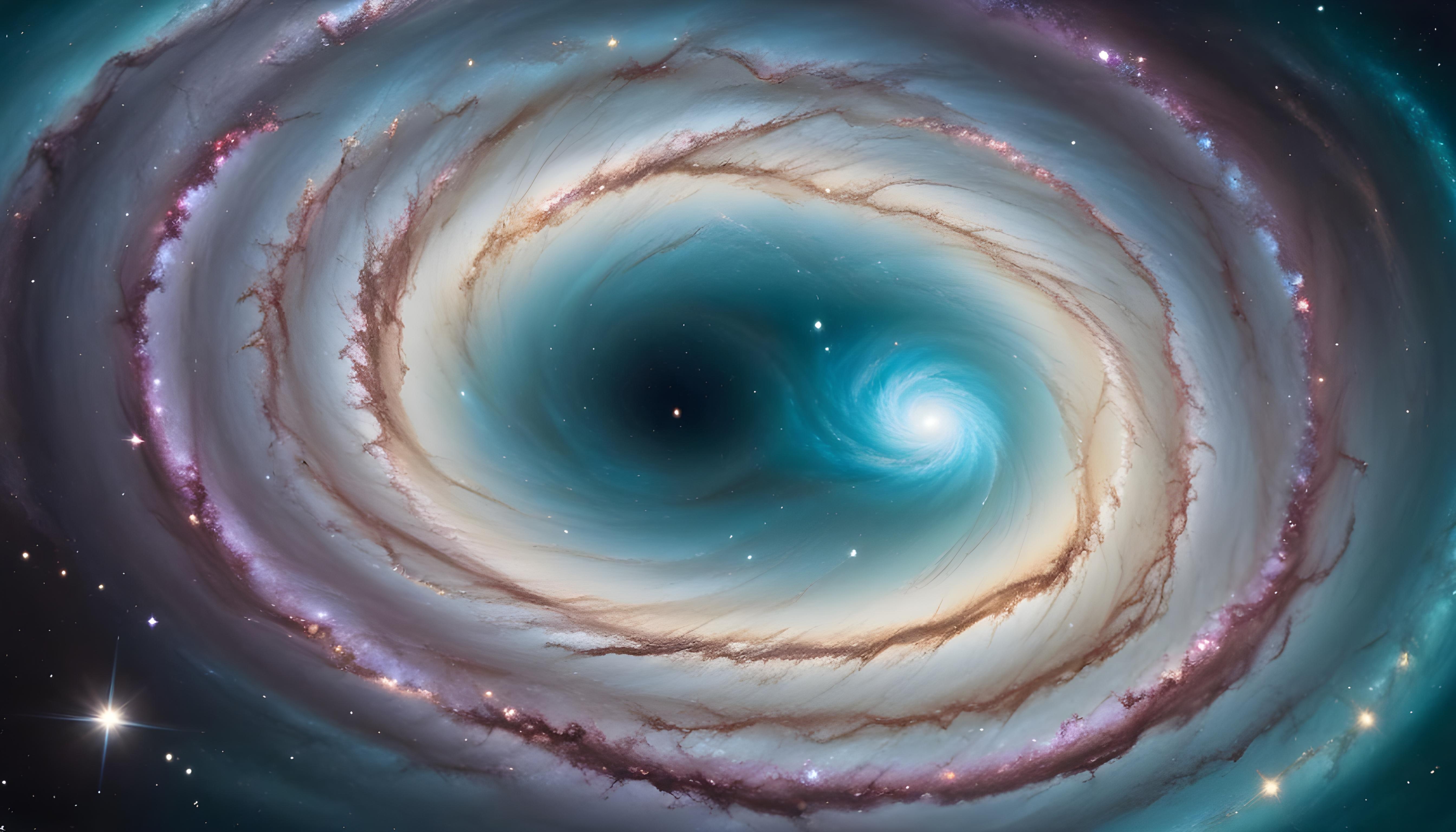 Mesmerizing Spiral Galaxy and Deep Space Nebula Illustration Background