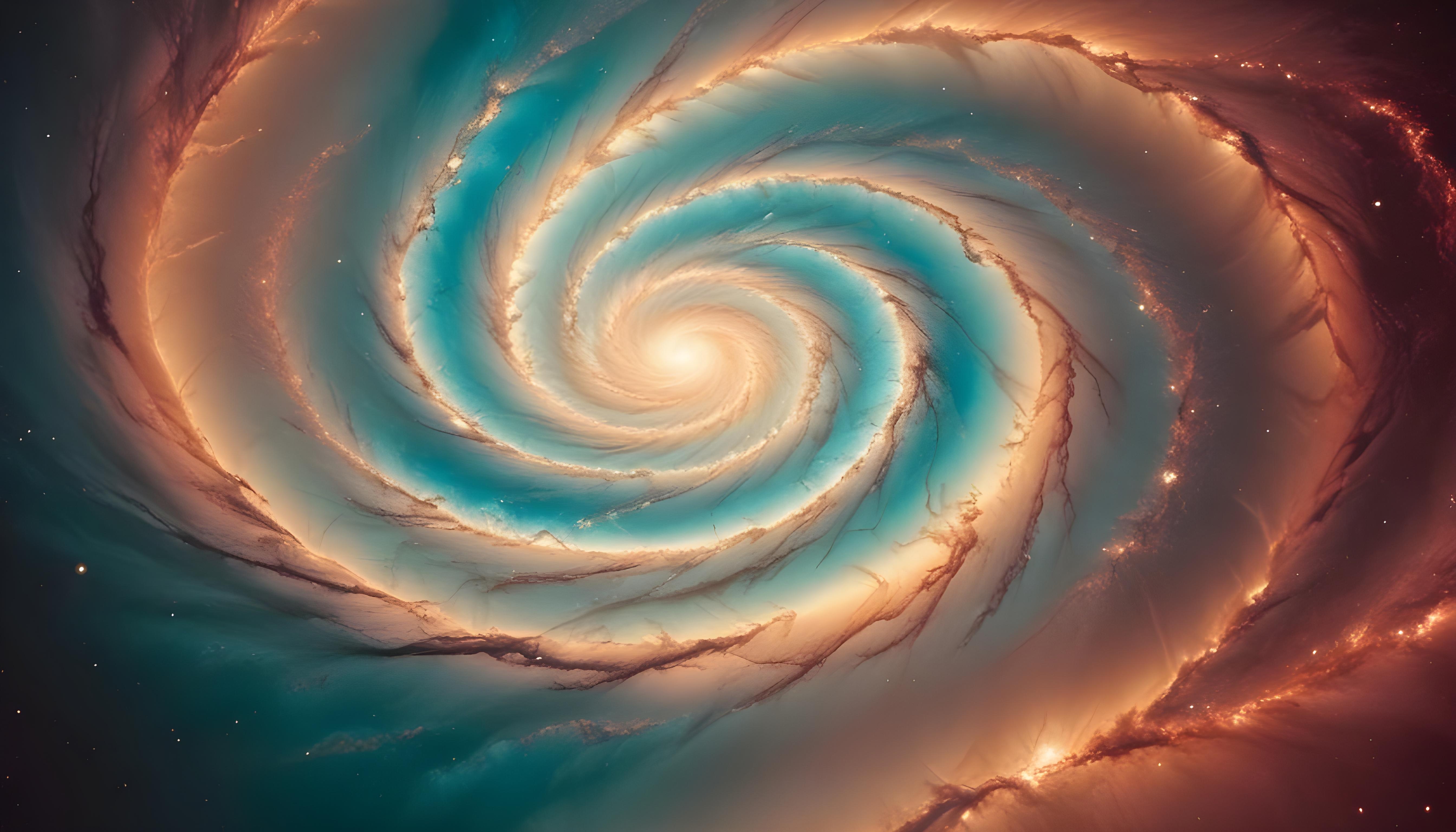 Mesmerizing Spiral Galaxy and Deep Space Nebula Illustration Background