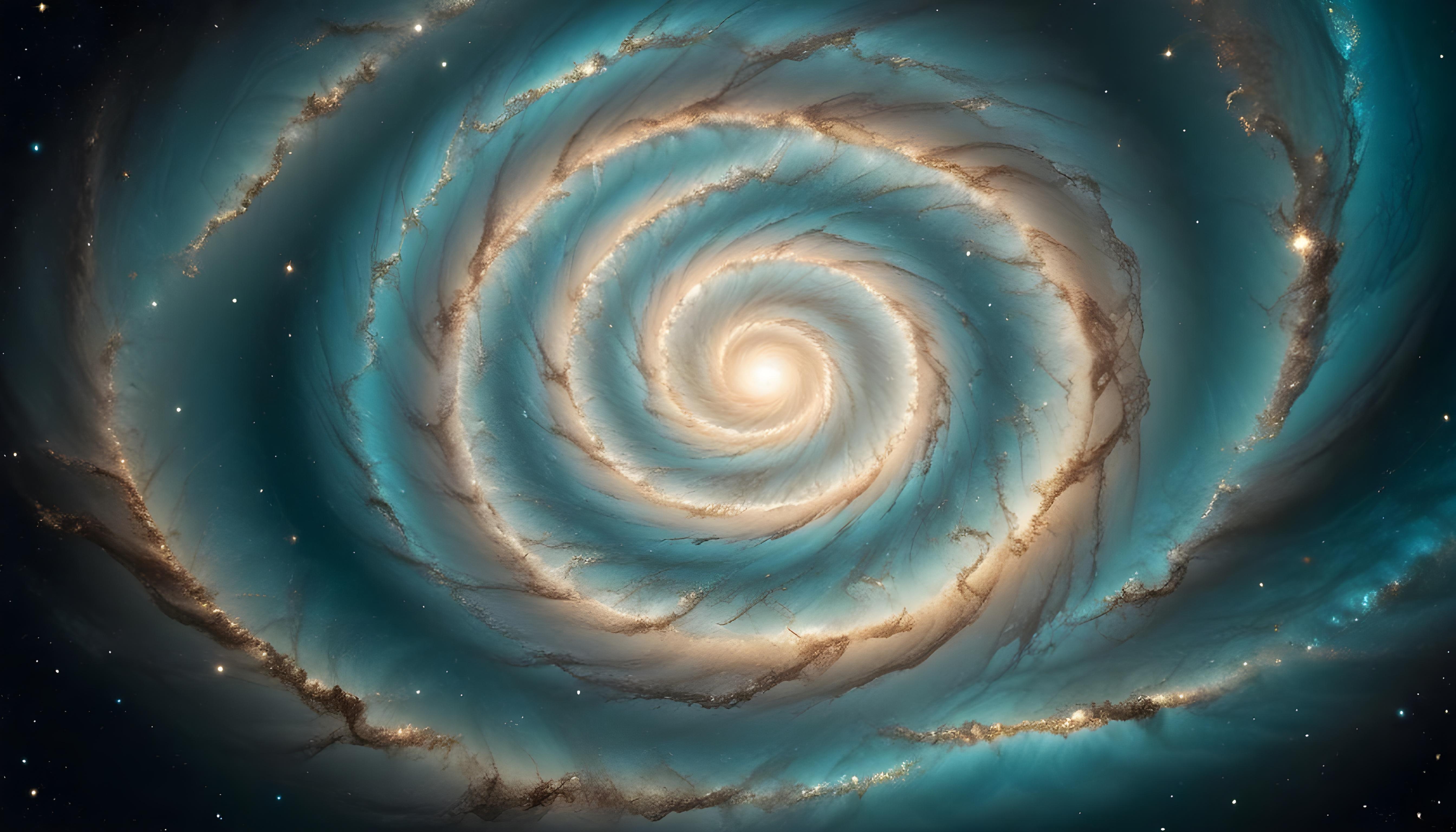 Mesmerizing Spiral Galaxy and Deep Space Nebula Illustration Background