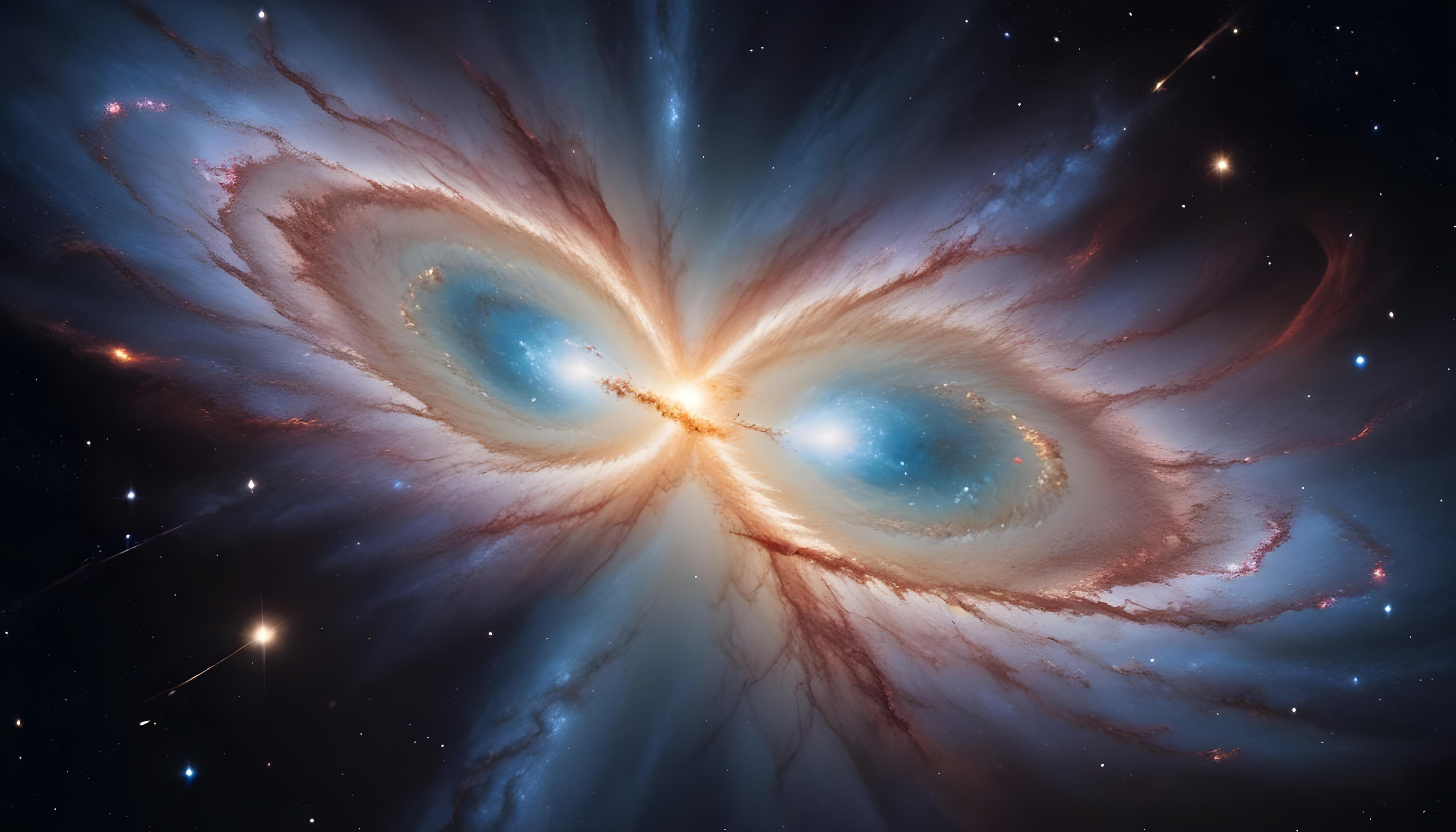 Mesmerizing Spiral Galaxy and Deep Space Nebula Illustration Background