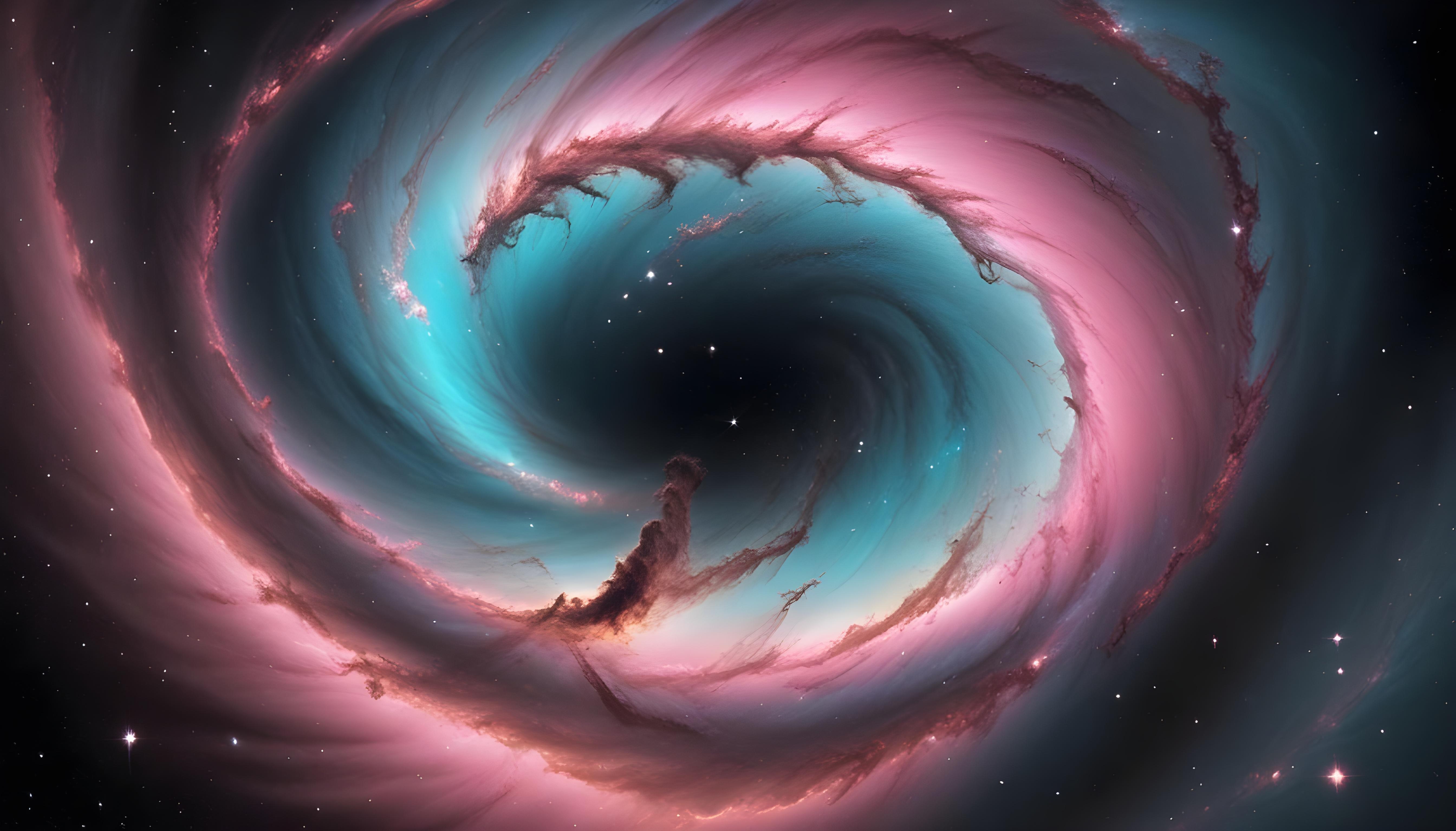 Mesmerizing Spiral Galaxy and Deep Space Nebula Illustration Background