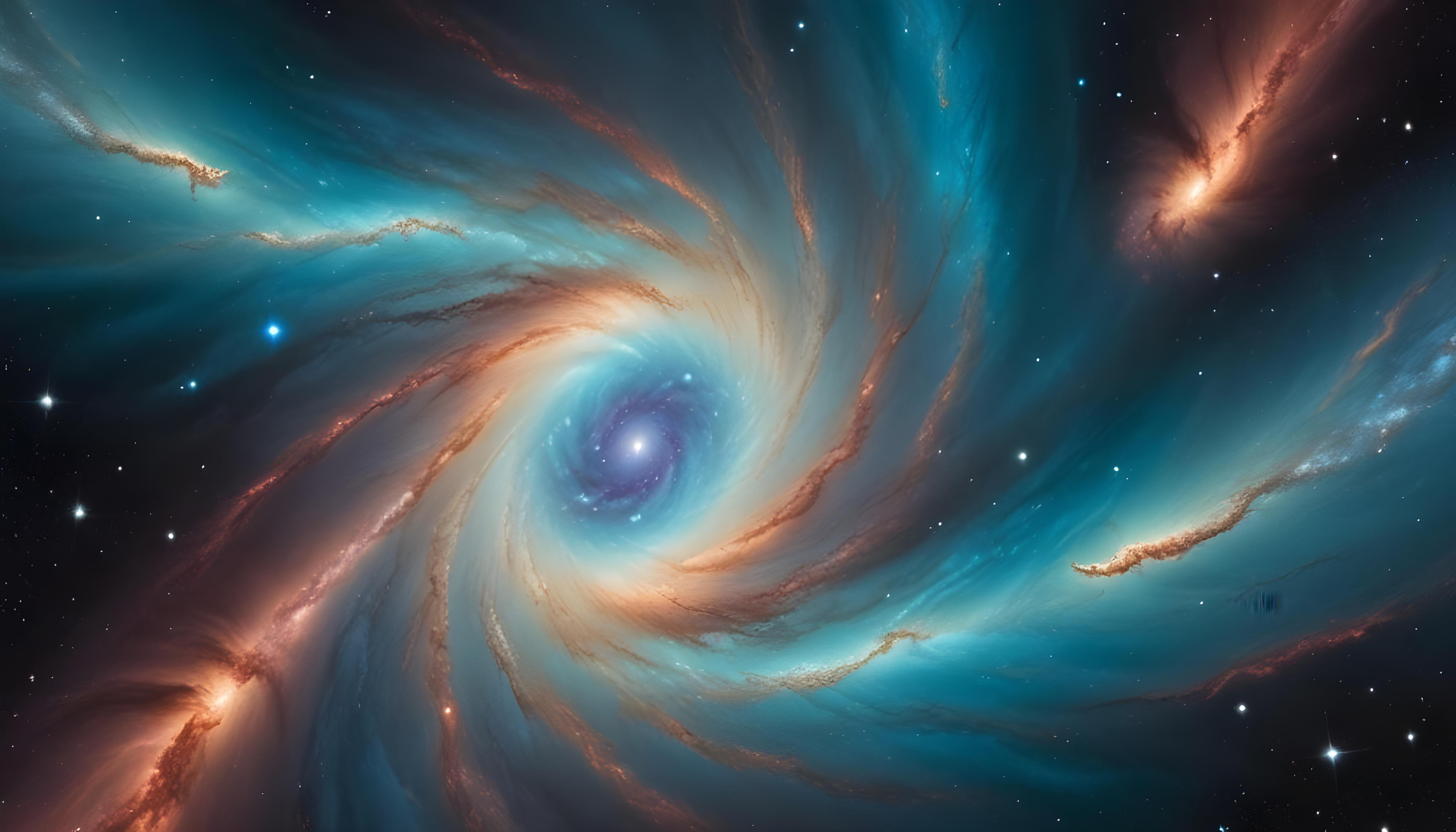 Mesmerizing Spiral Galaxy and Deep Space Nebula Illustration Background