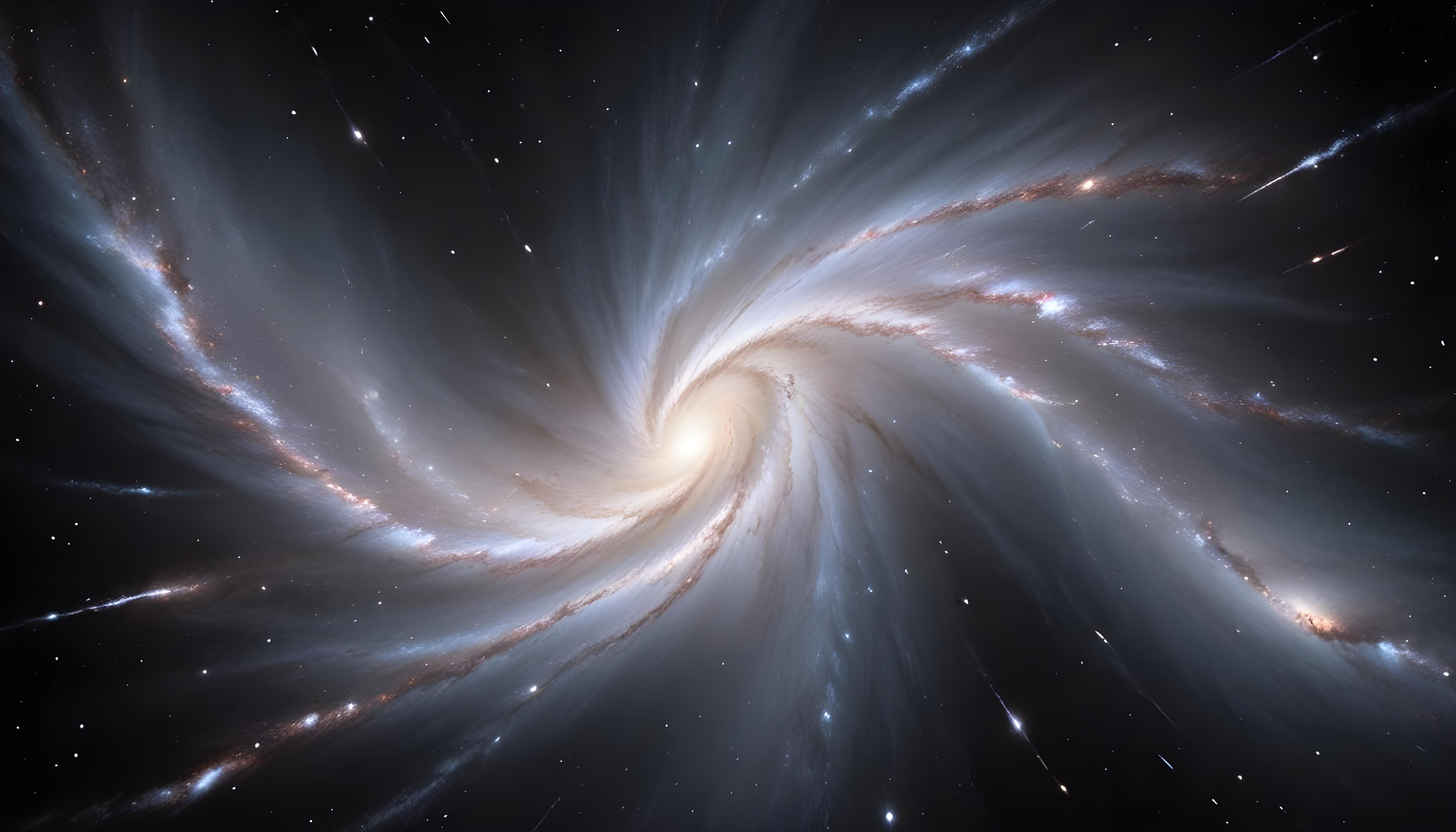 Mesmerizing Spiral Galaxy and Deep Space Nebula Illustration Background