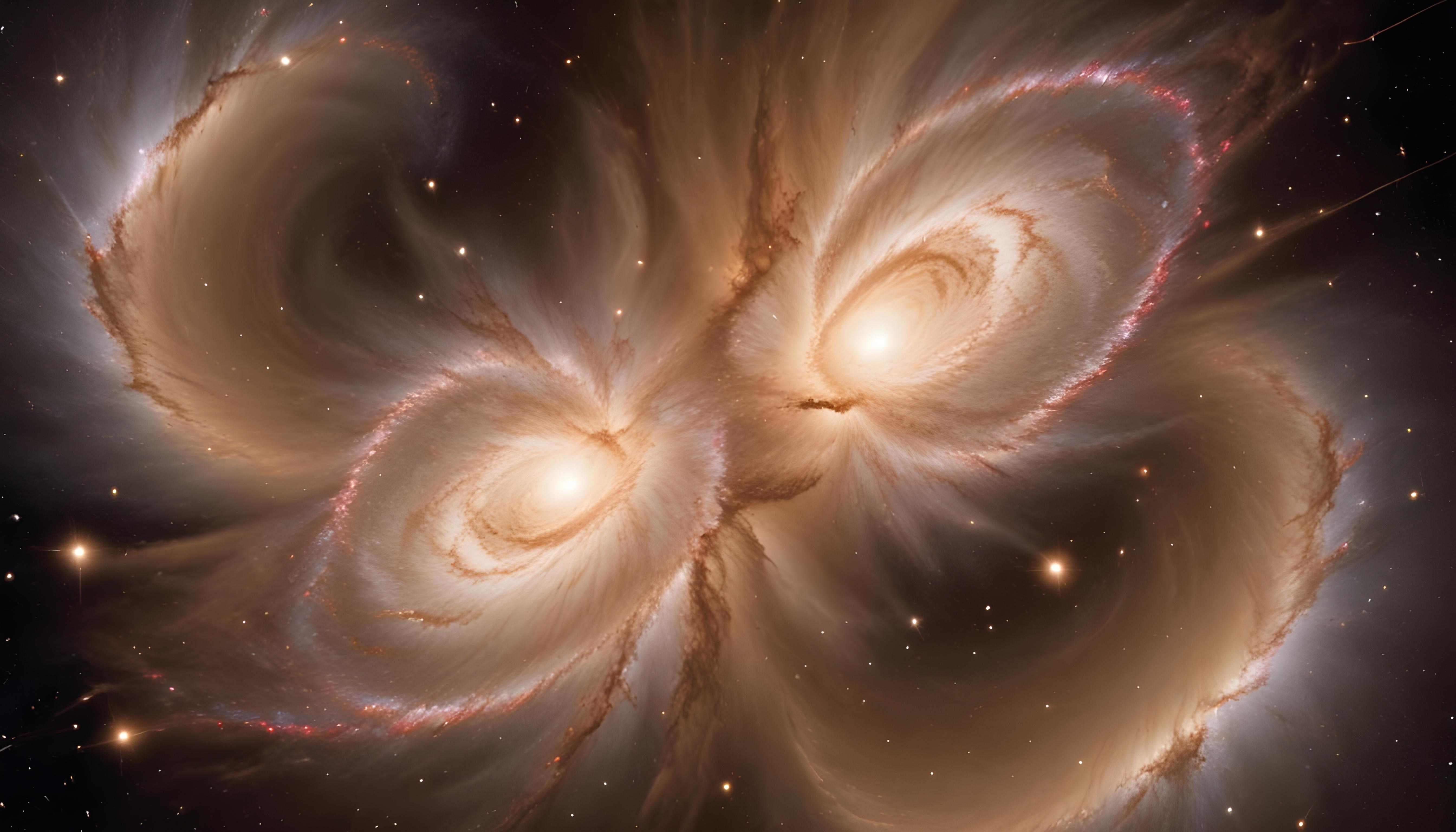 Mesmerizing Spiral Galaxy and Deep Space Nebula Illustration Background