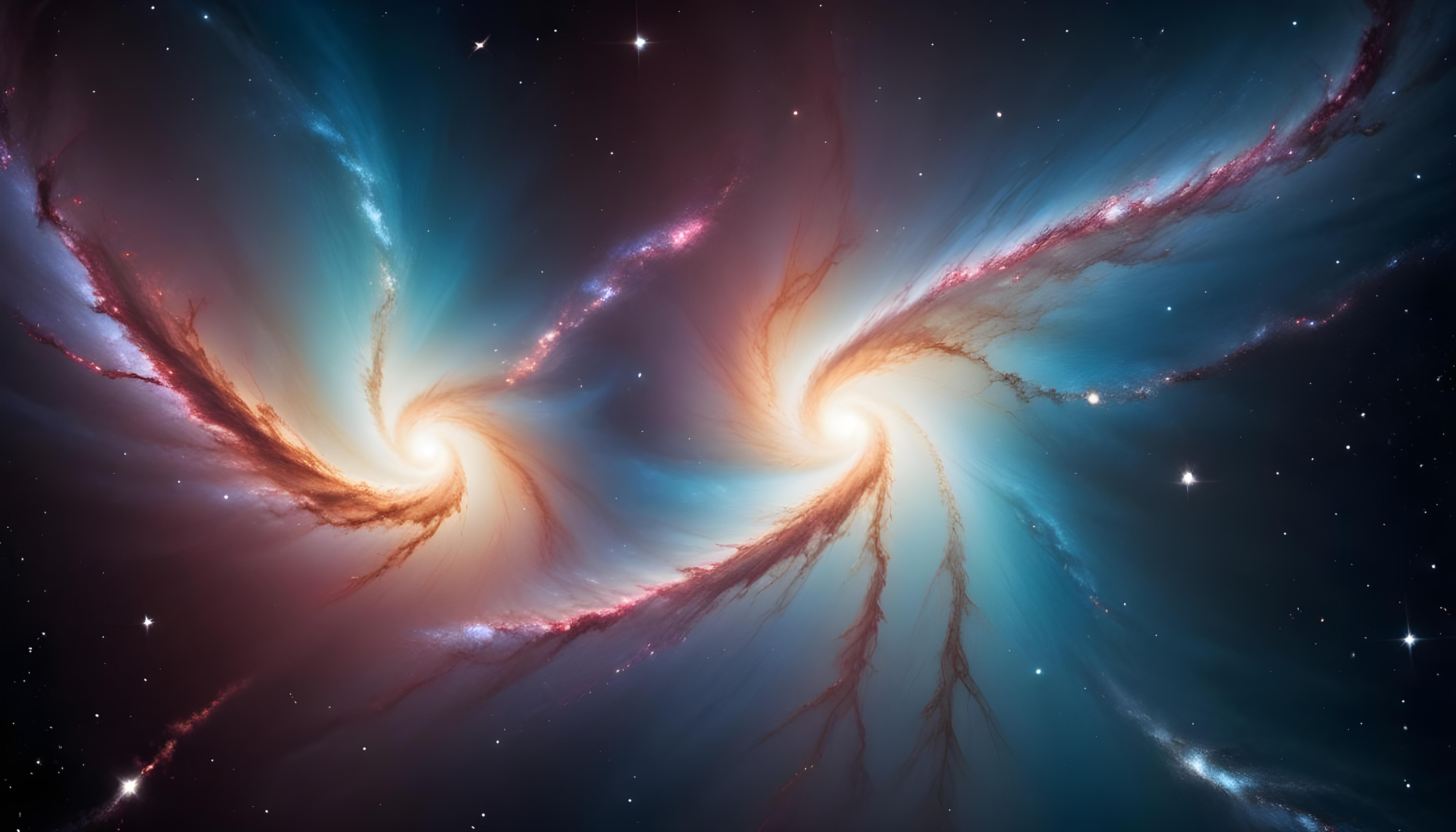 Mesmerizing Spiral Galaxy and Deep Space Nebula Illustration Background