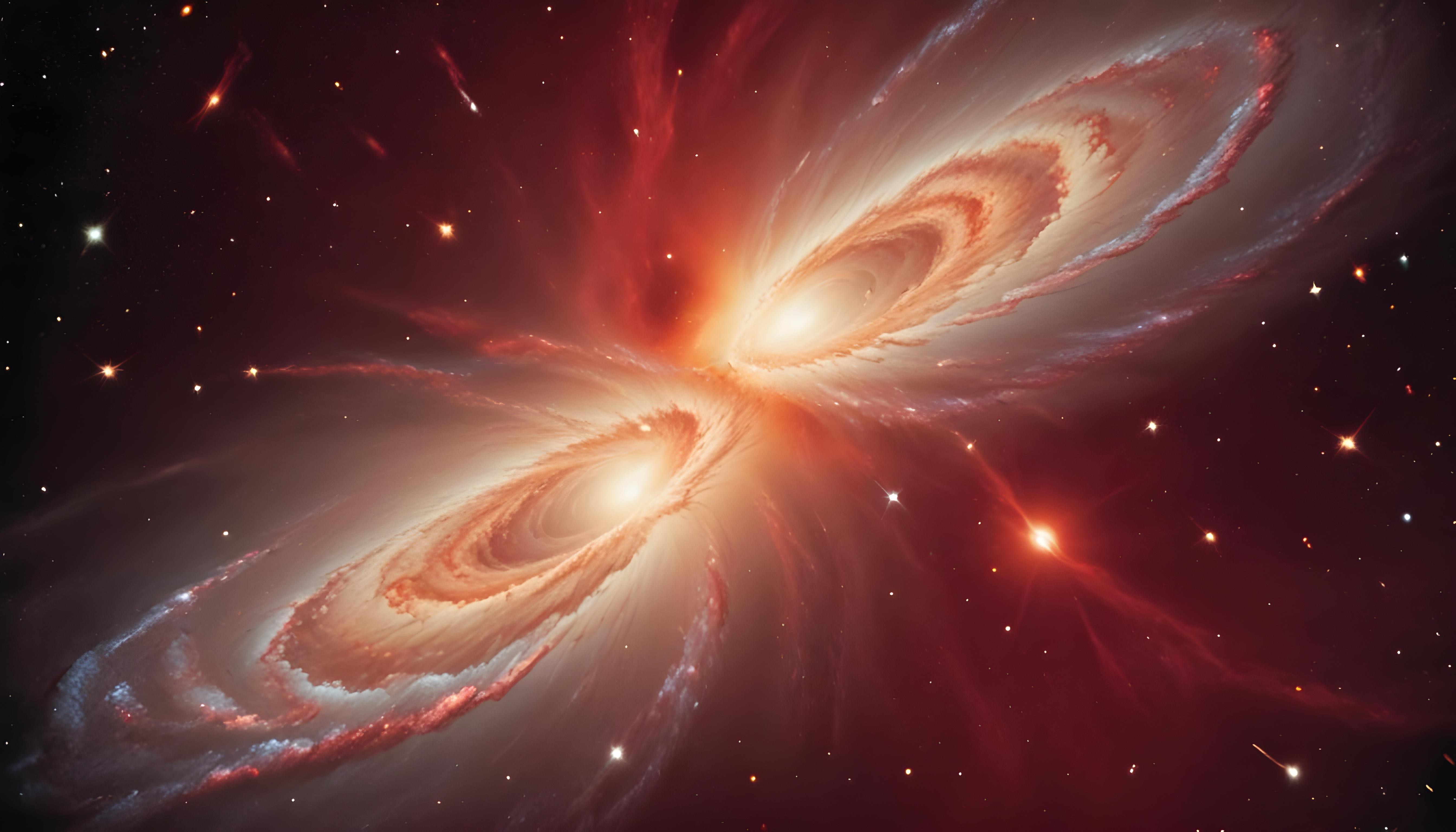 Mesmerizing Spiral Galaxy and Deep Space Nebula Illustration Background