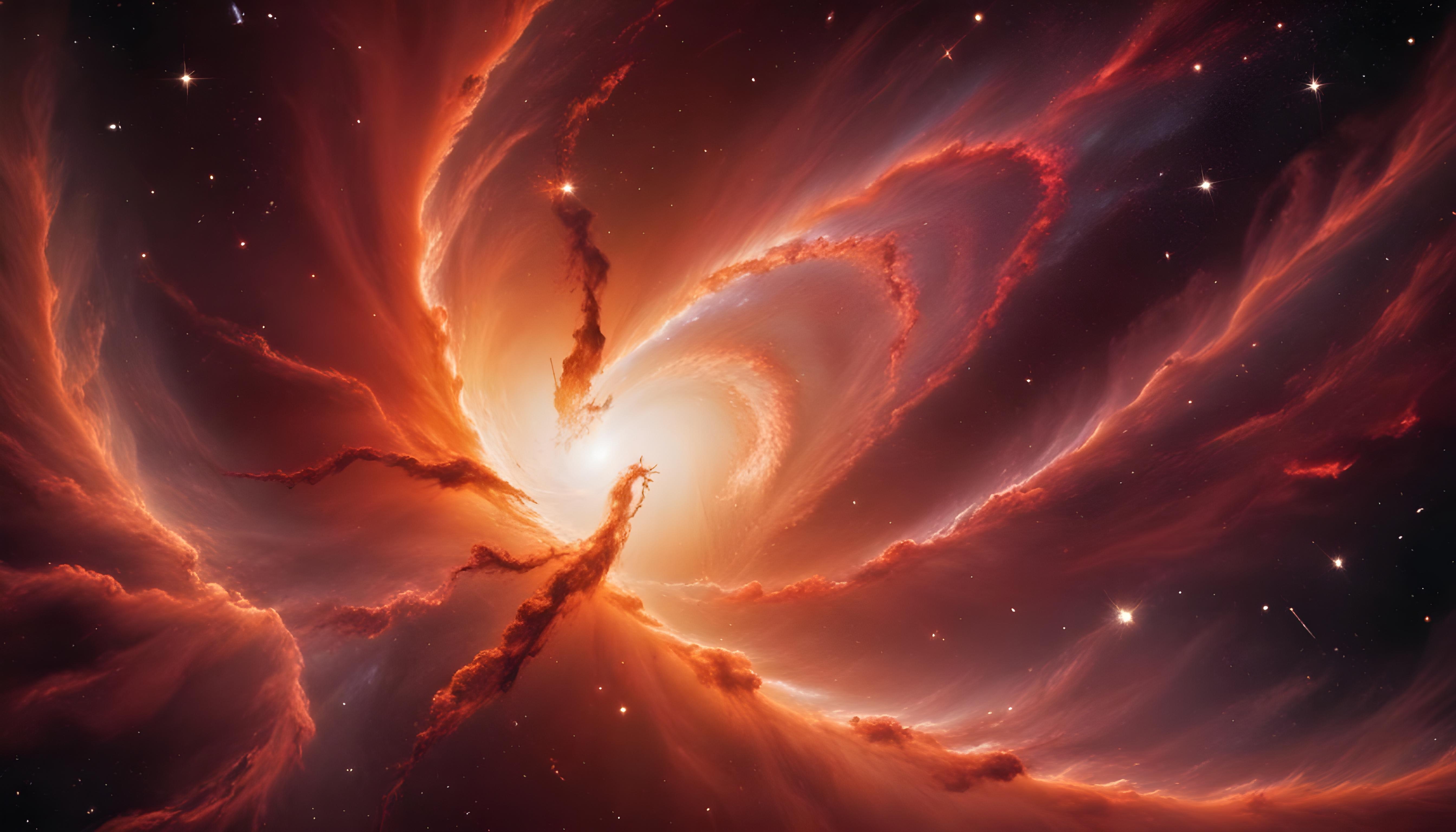 Mesmerizing Spiral Galaxy and Deep Space Nebula Illustration Background