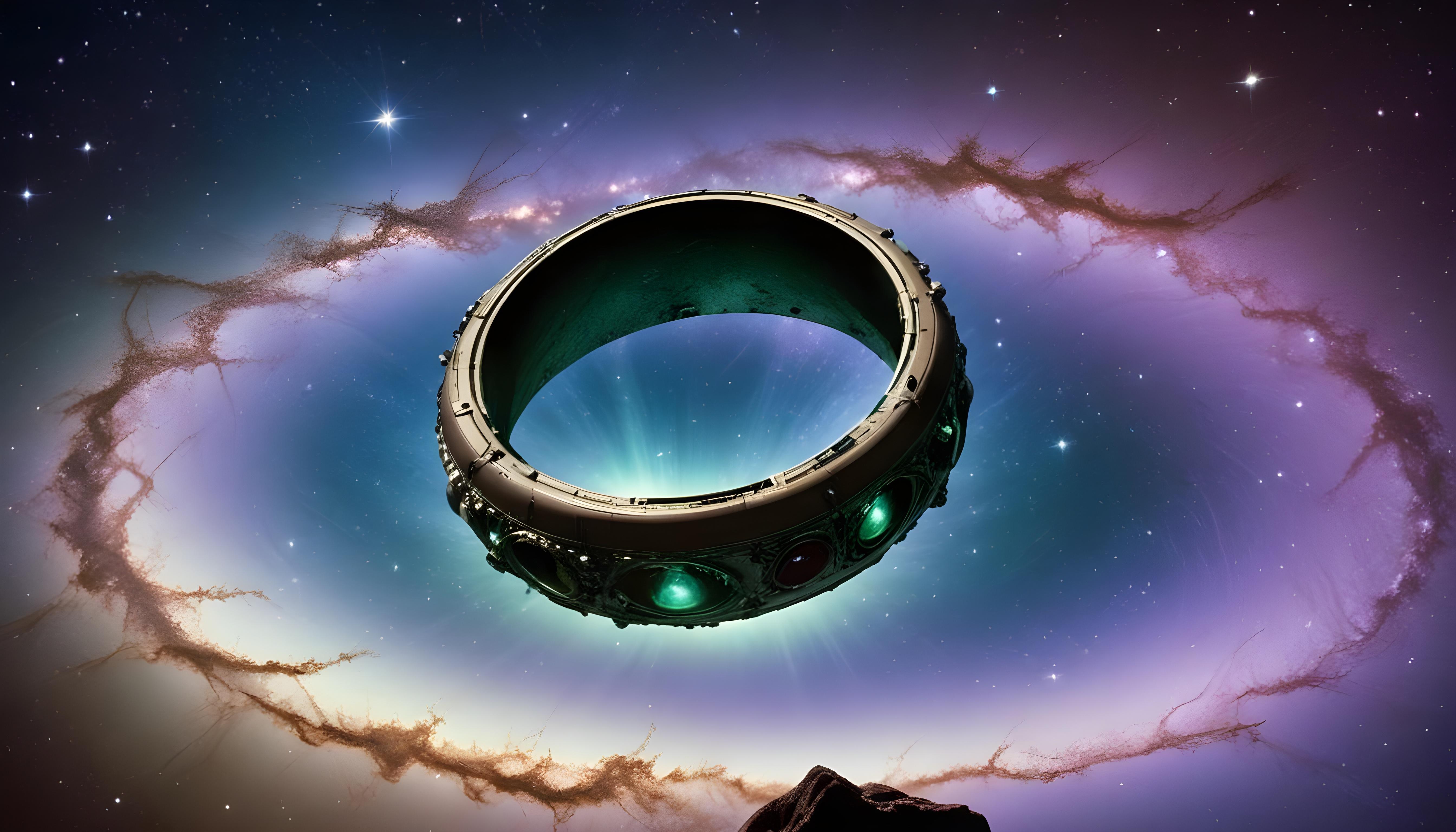 Mesmerizing Spiral Galaxy and Deep Space Nebula Illustration Background