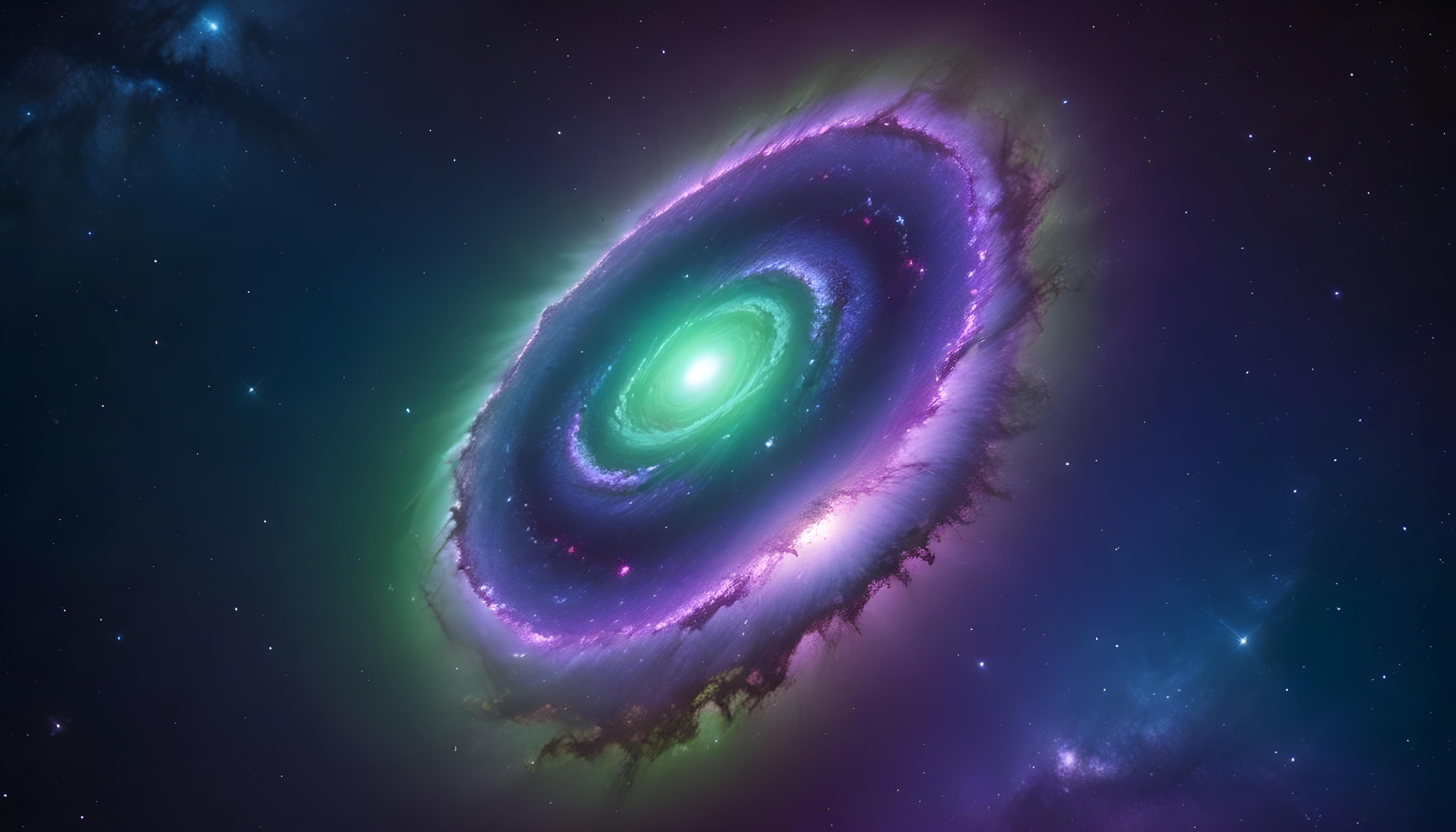Mesmerizing Spiral Galaxy and Deep Space Nebula Illustration Background