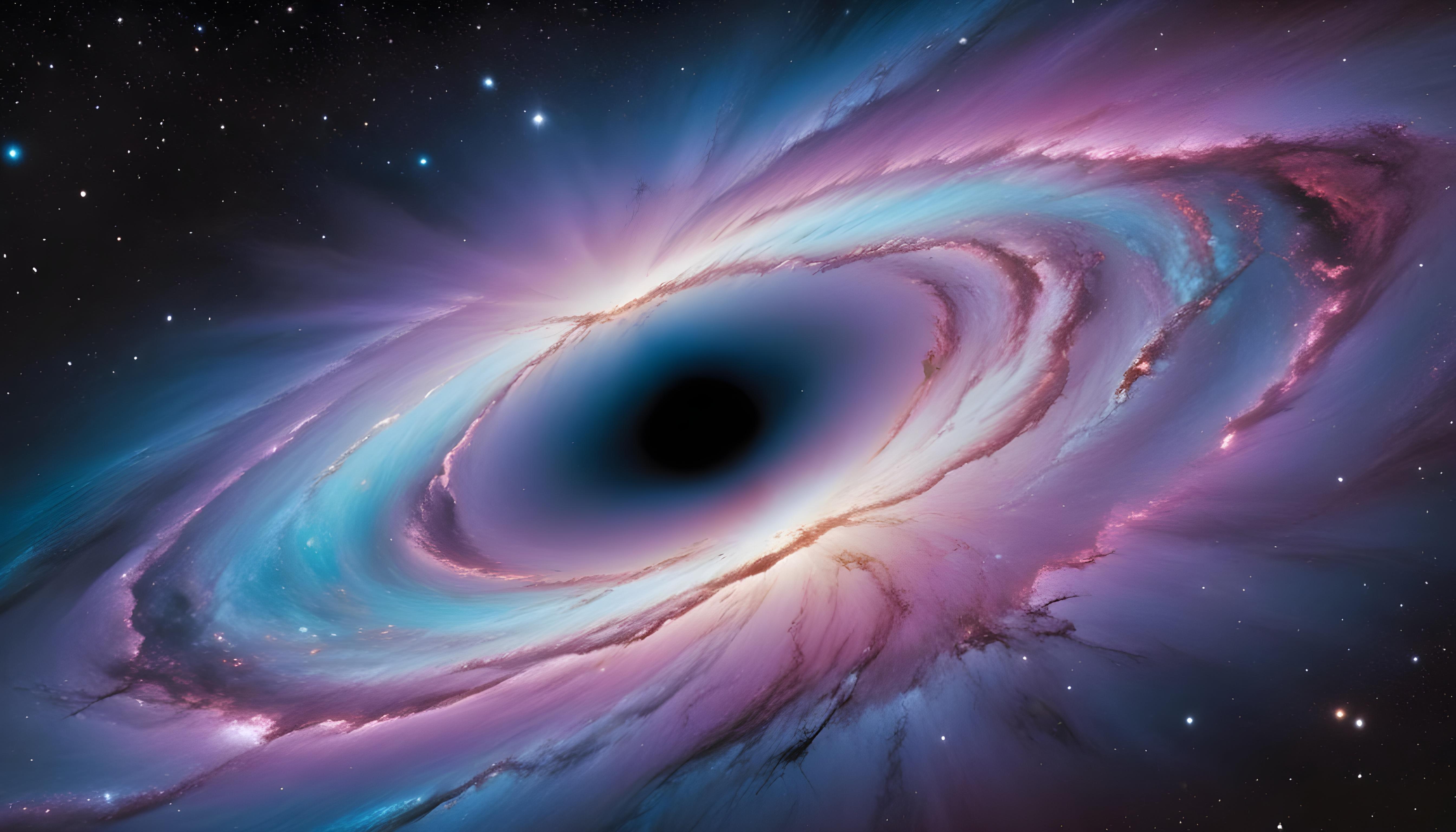 Mesmerizing Spiral Galaxy and Deep Space Nebula Illustration Background