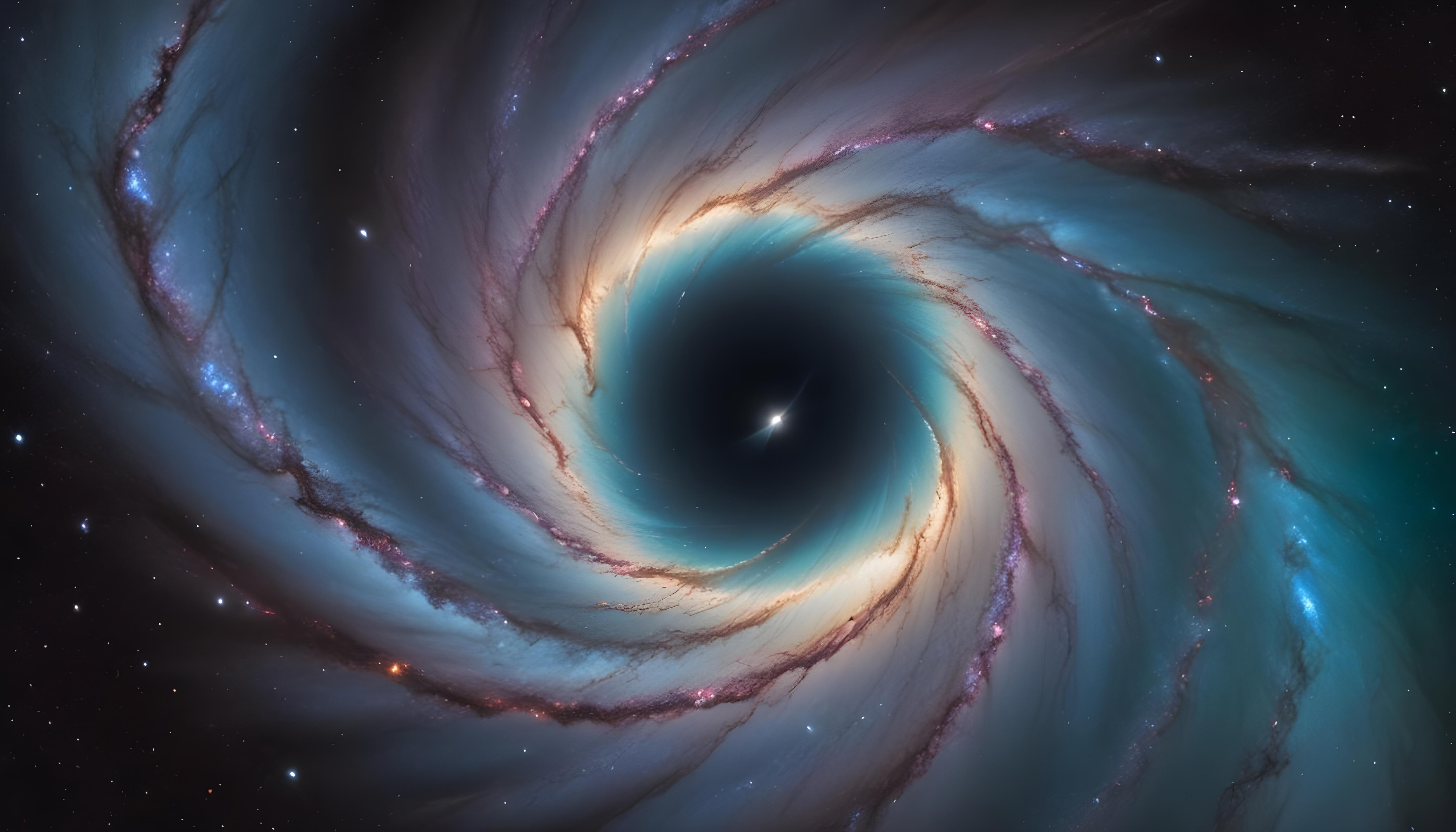 Mesmerizing Spiral Galaxy and Deep Space Nebula Illustration Background