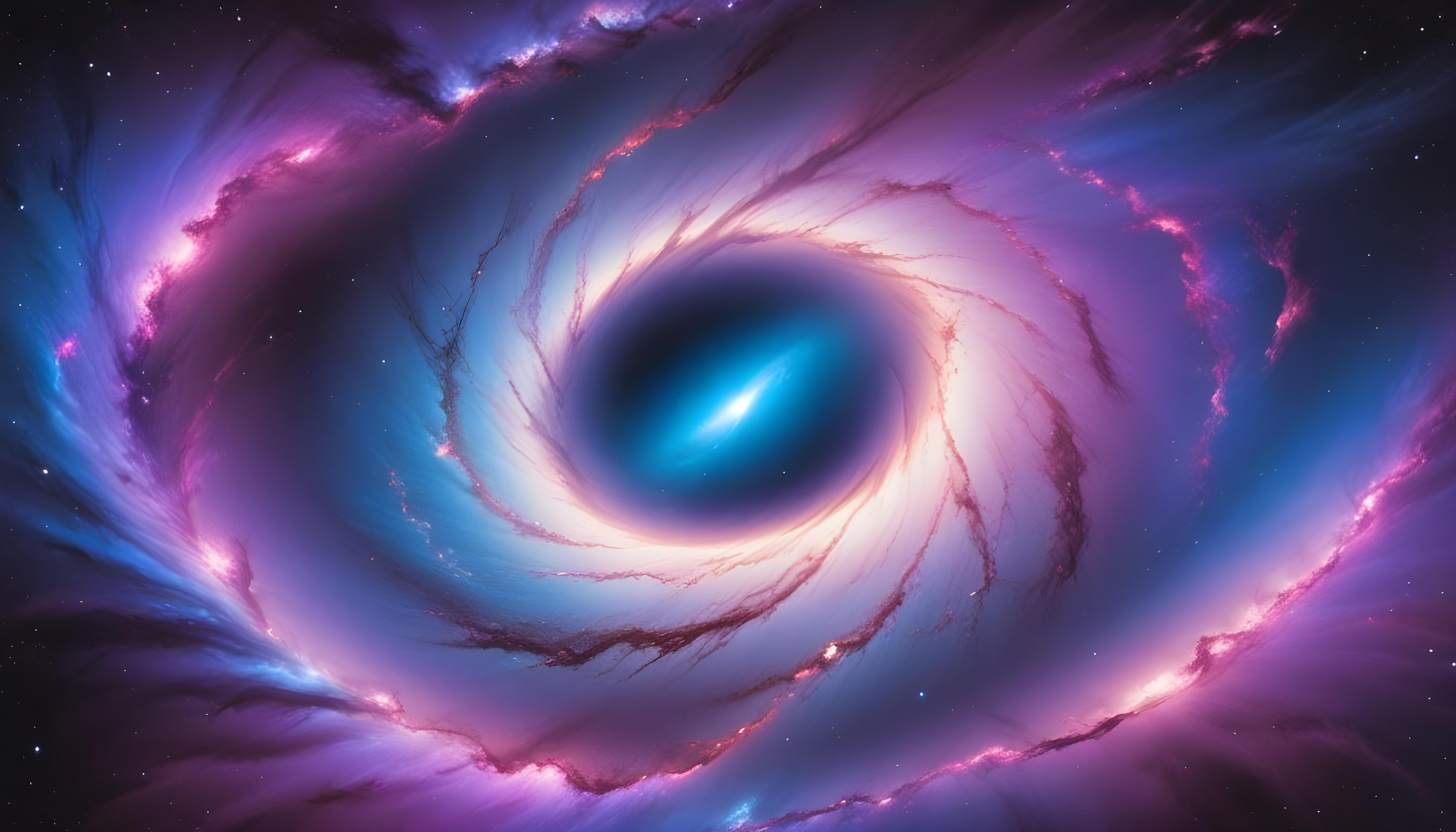 Mesmerizing Spiral Galaxy and Deep Space Nebula Illustration Background