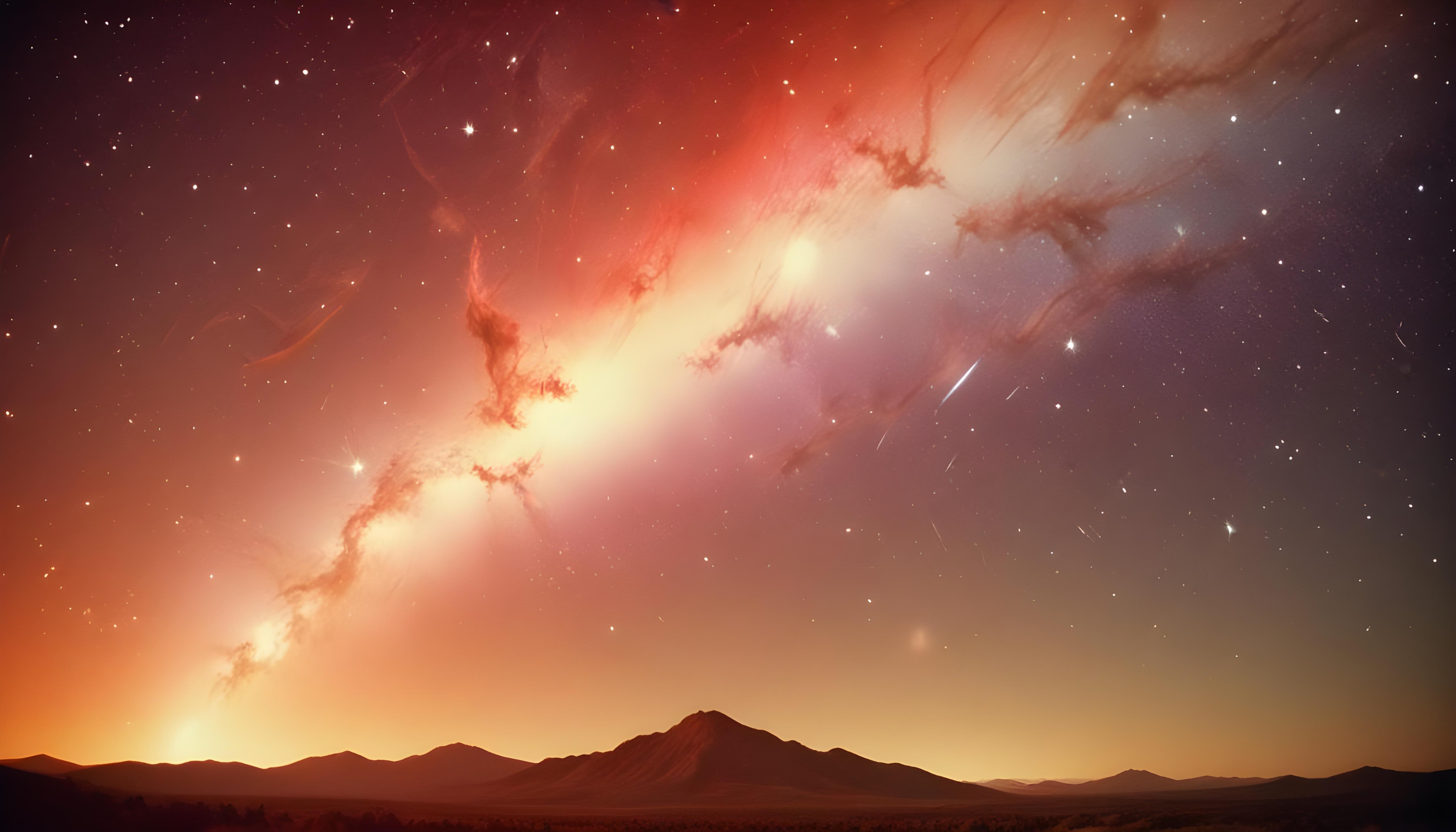 Mesmerizing Spiral Galaxy and Deep Space Nebula Illustration Background