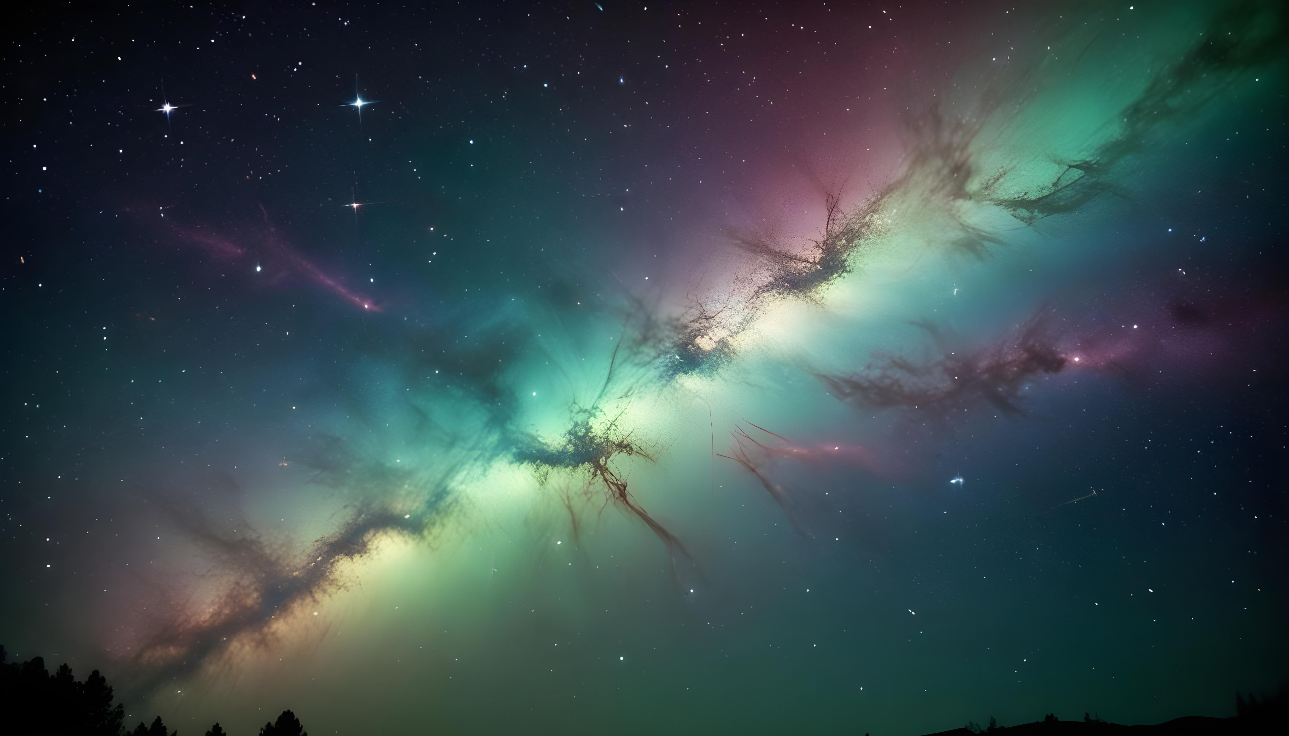 Mesmerizing Spiral Galaxy and Deep Space Nebula Illustration Background