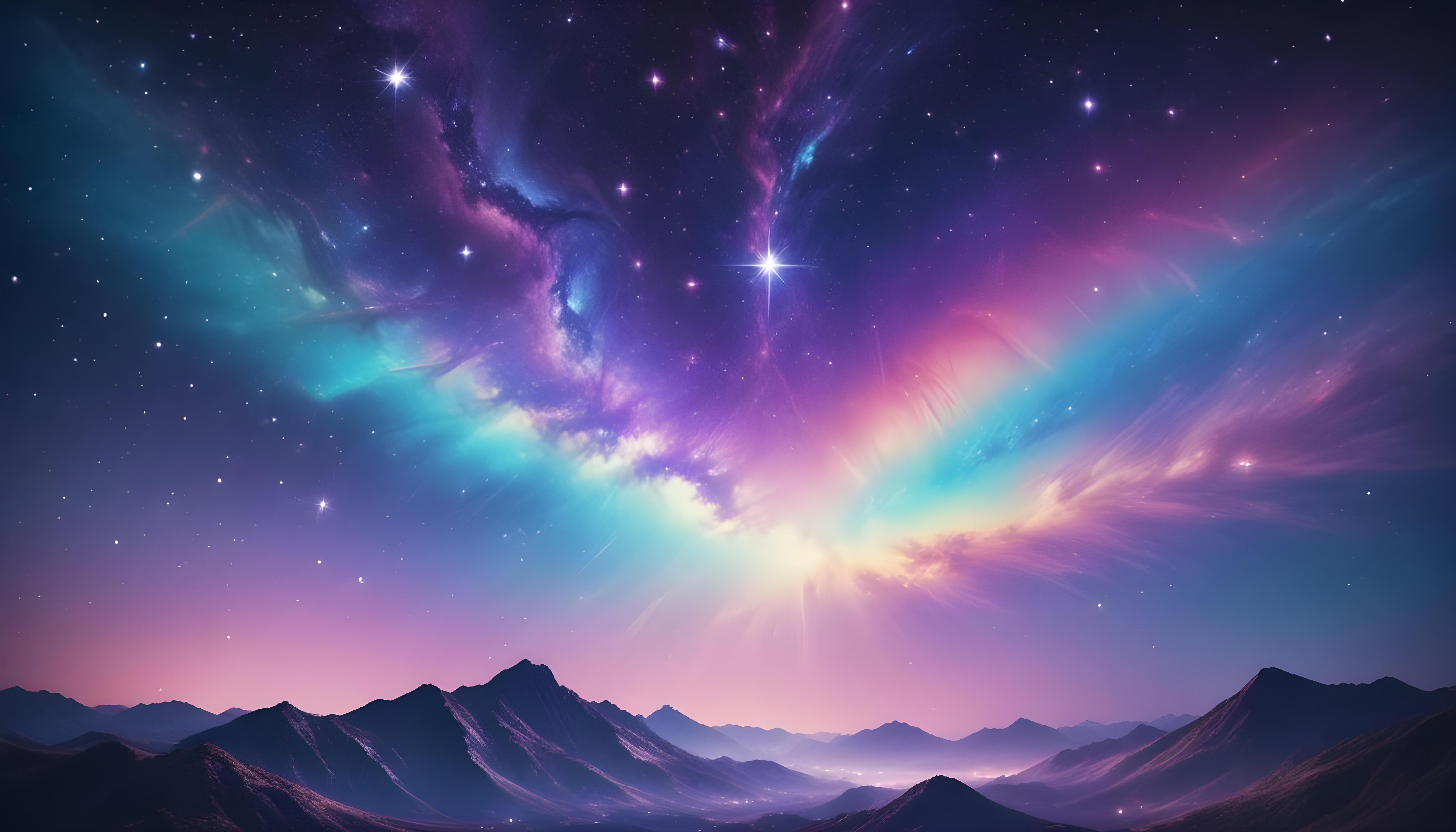 Mesmerizing Spiral Galaxy and Deep Space Nebula Illustration Background