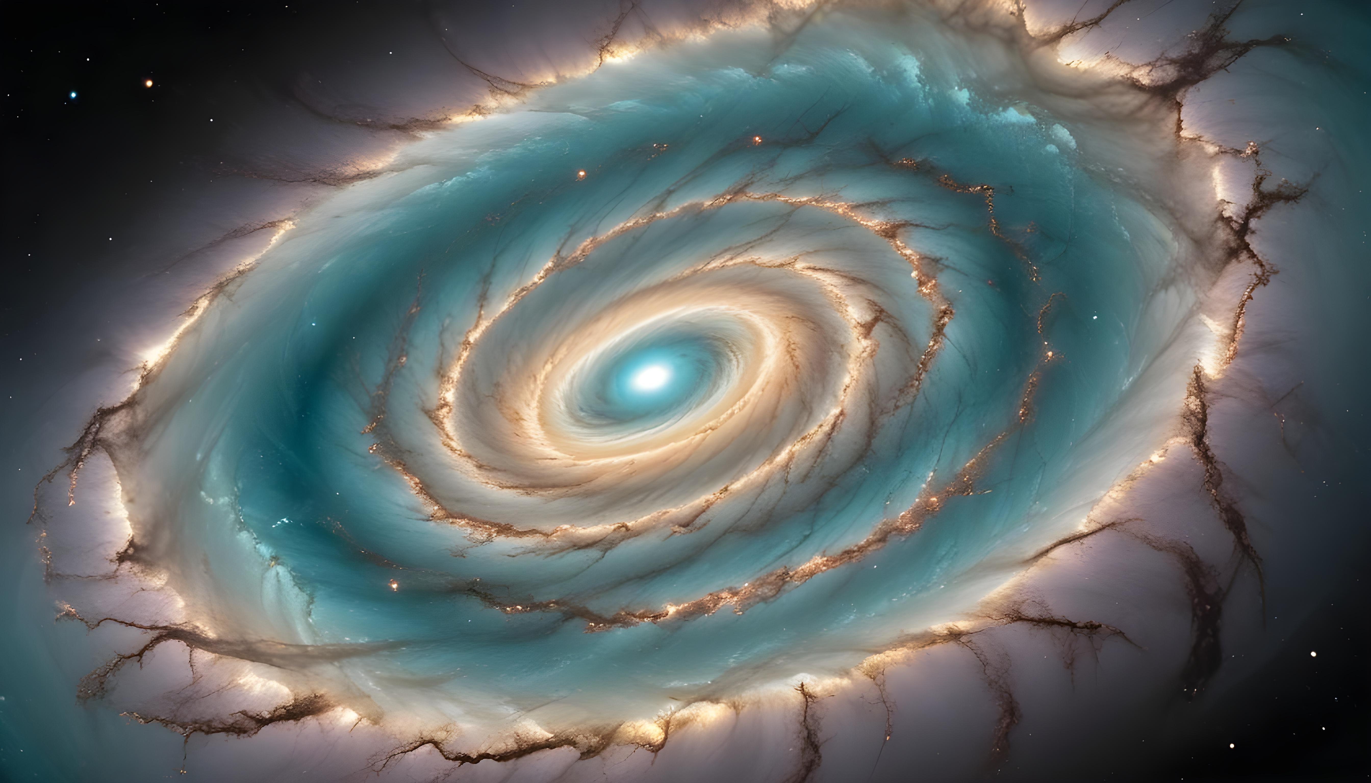Mesmerizing Spiral Galaxy and Deep Space Nebula Illustration Background