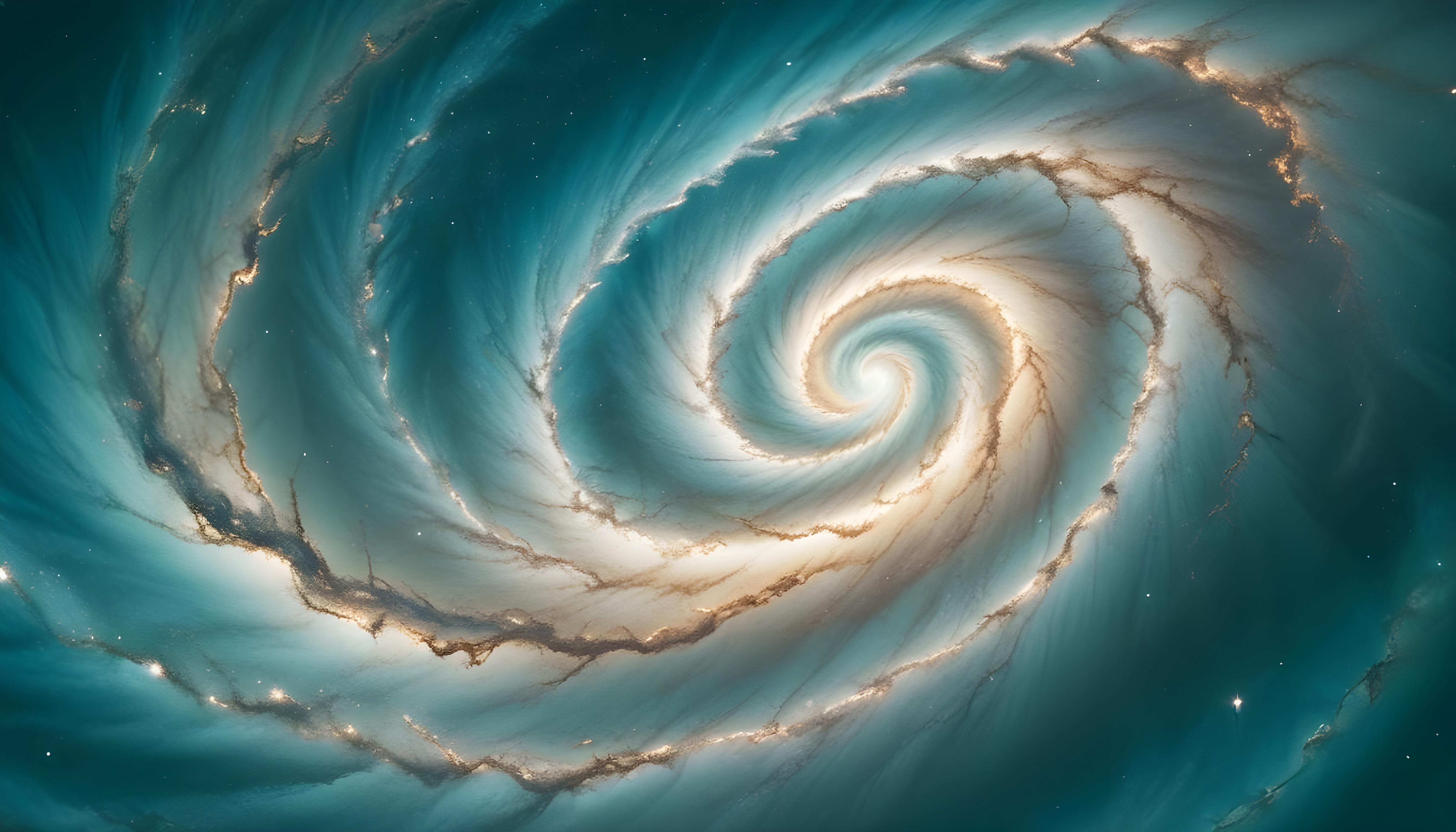 Mesmerizing Spiral Galaxy and Deep Space Nebula Illustration Background