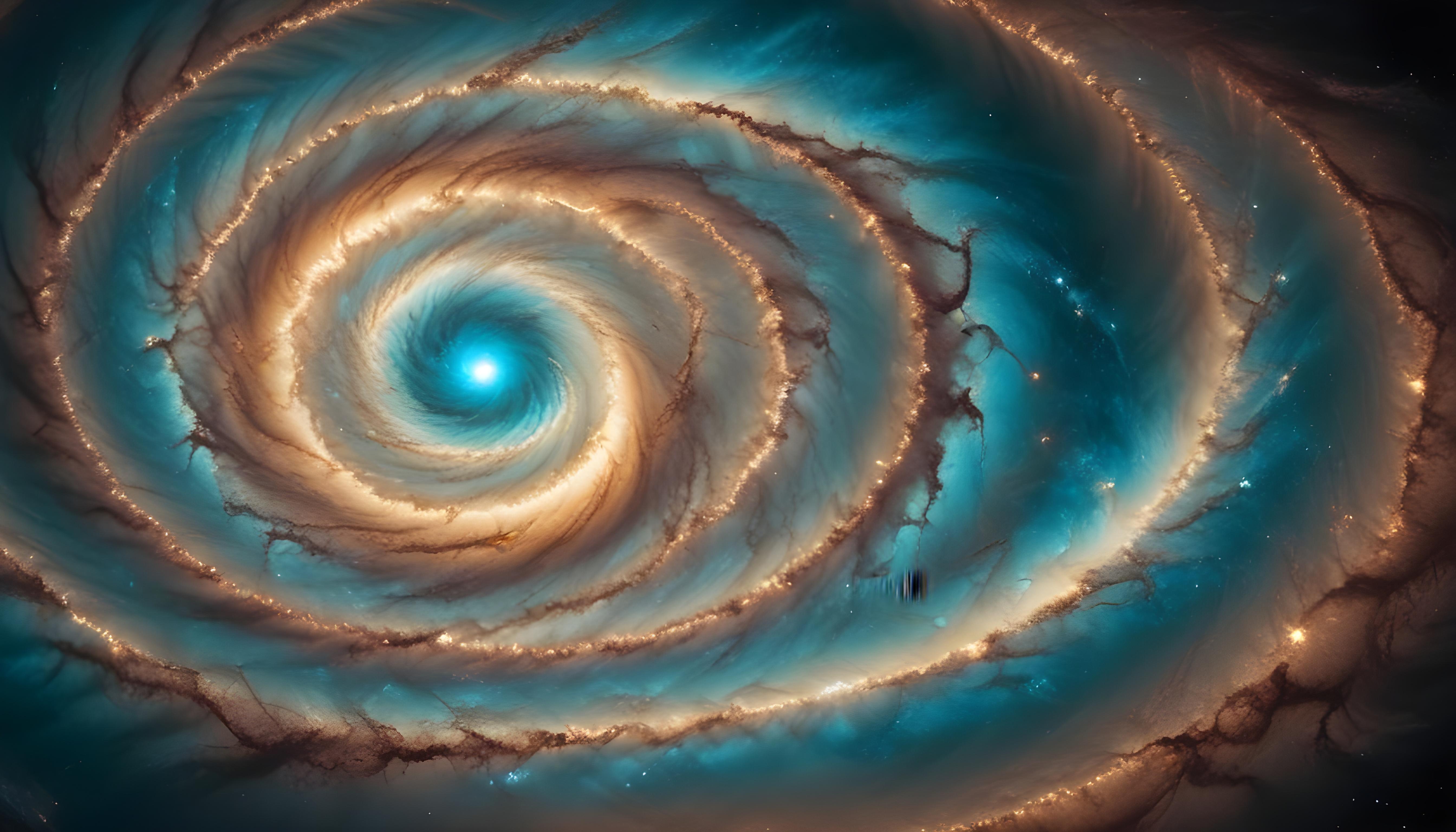 Mesmerizing Spiral Galaxy and Deep Space Nebula Illustration Background
