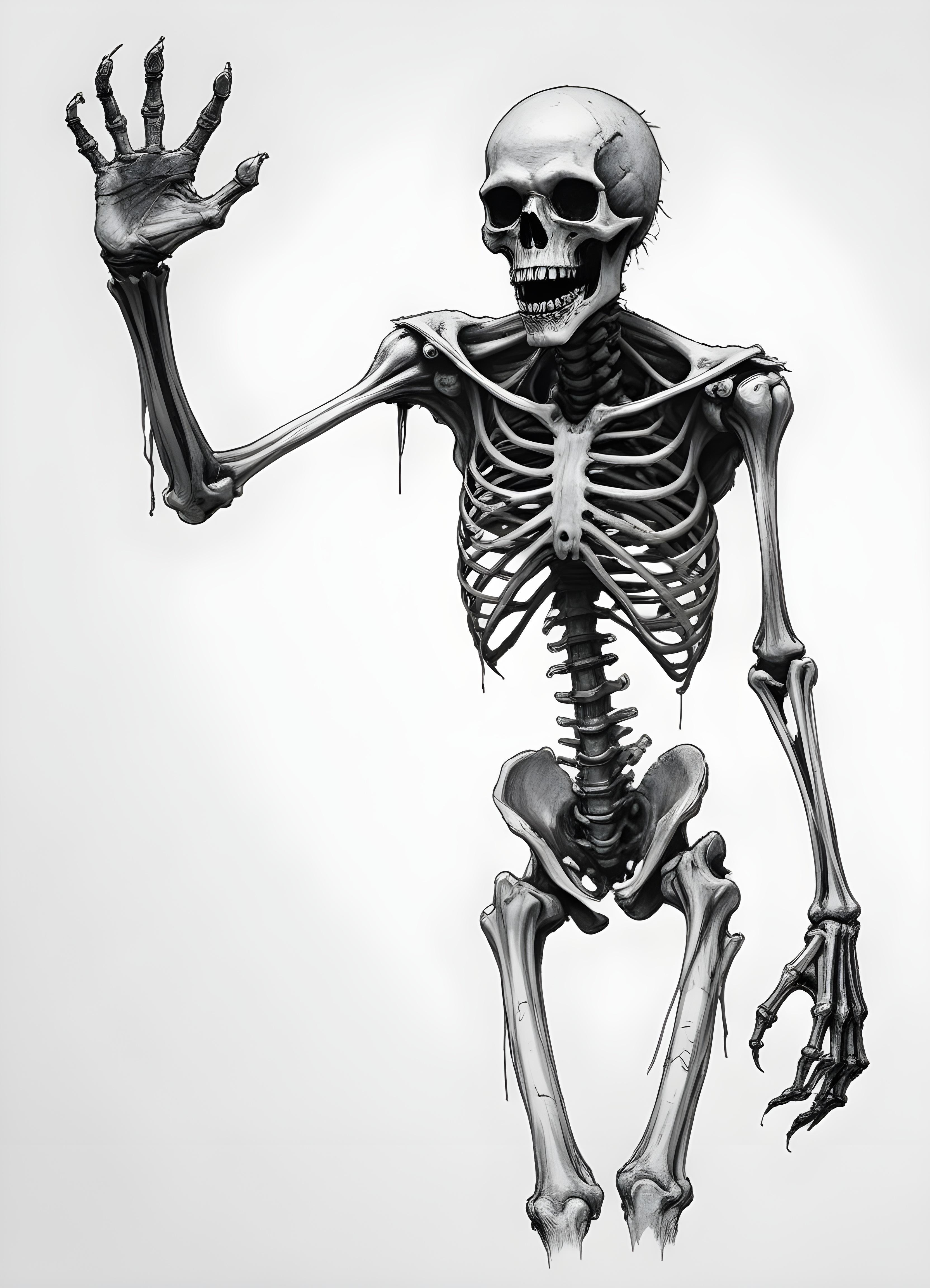 Detailed Zombie and Undead Horror Character Sketch Illustration Artwork