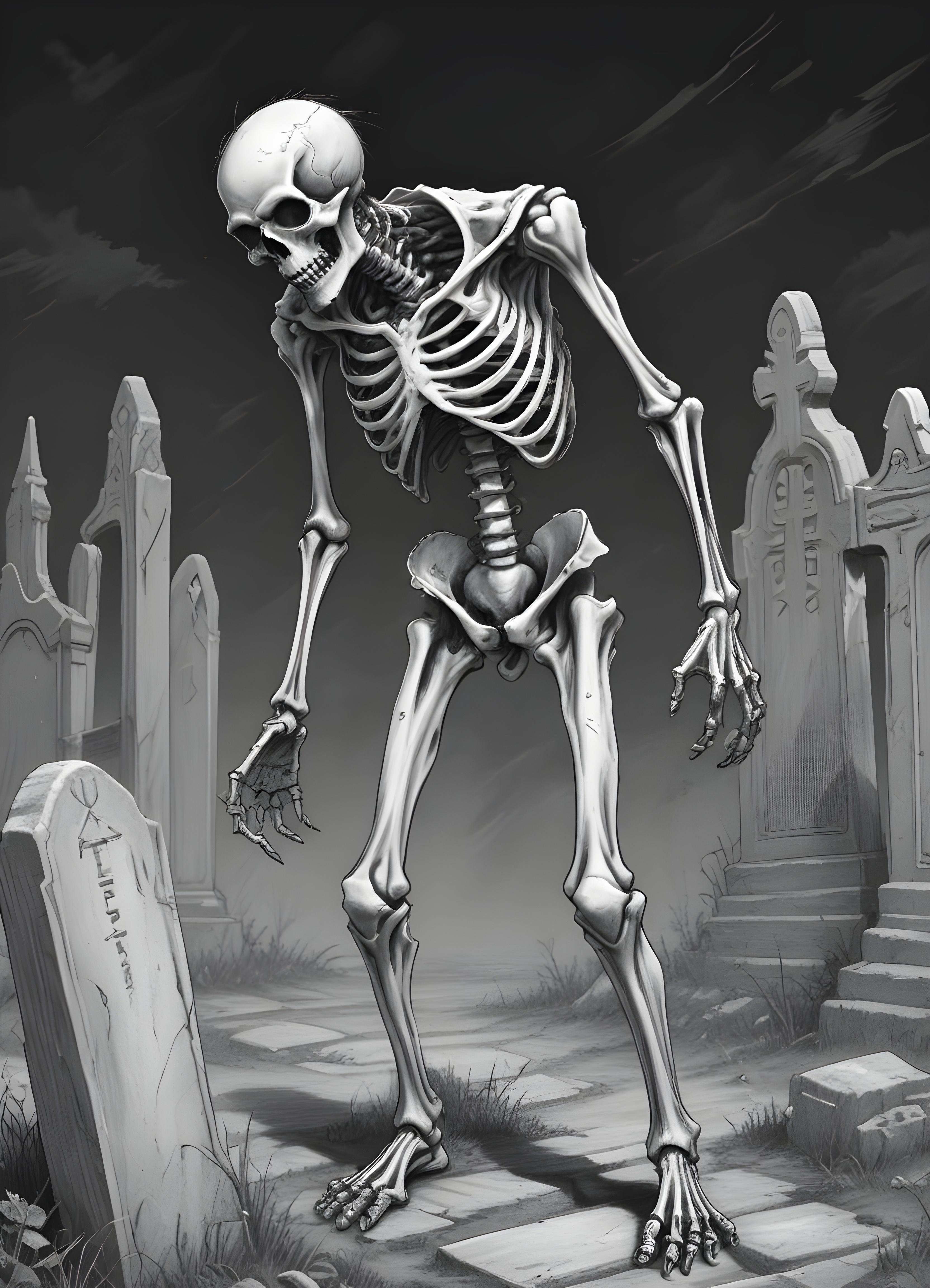 Detailed Zombie and Undead Horror Character Sketch Illustration Artwork