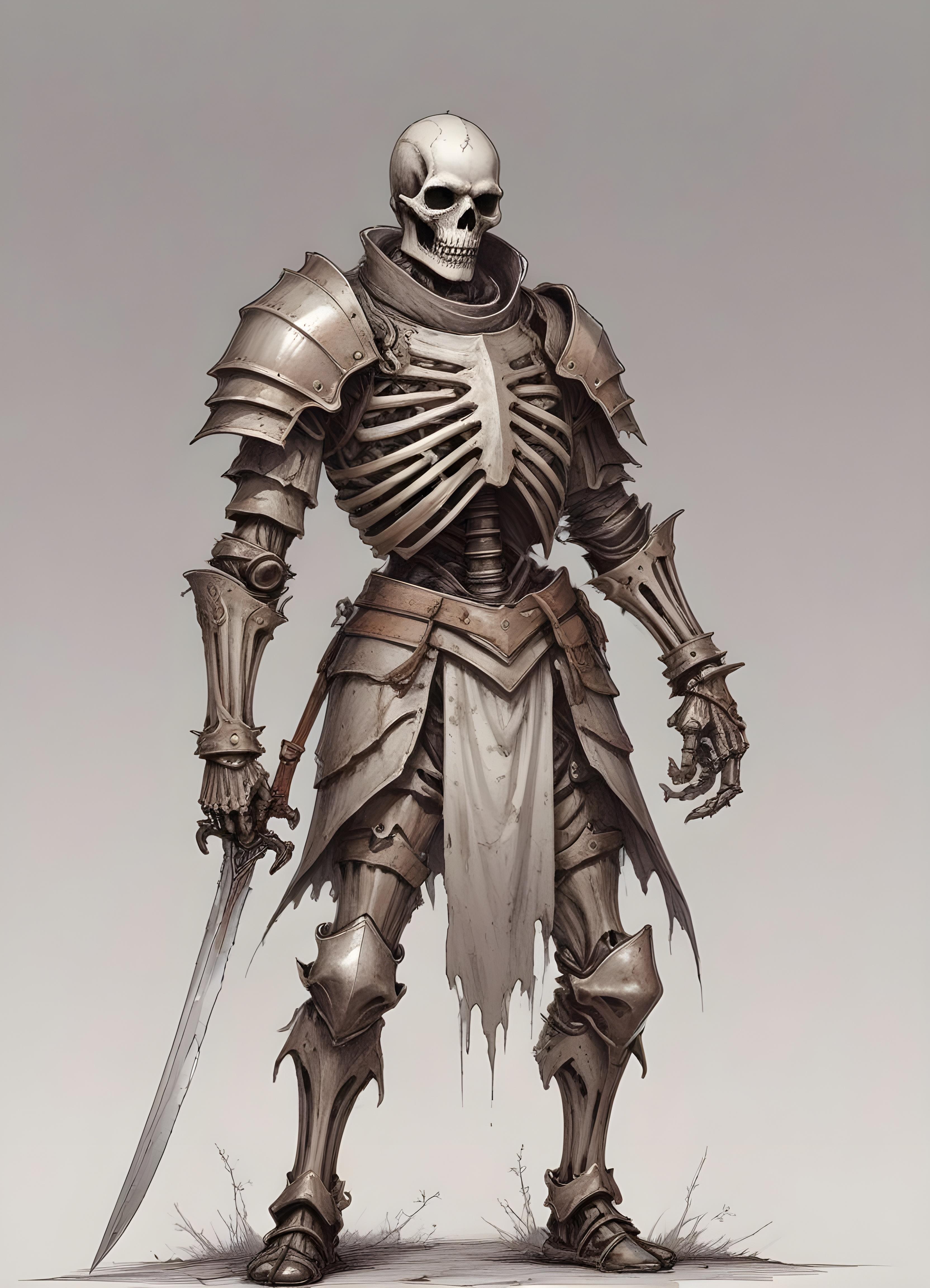 Detailed Zombie and Undead Horror Character Sketch Illustration Artwork