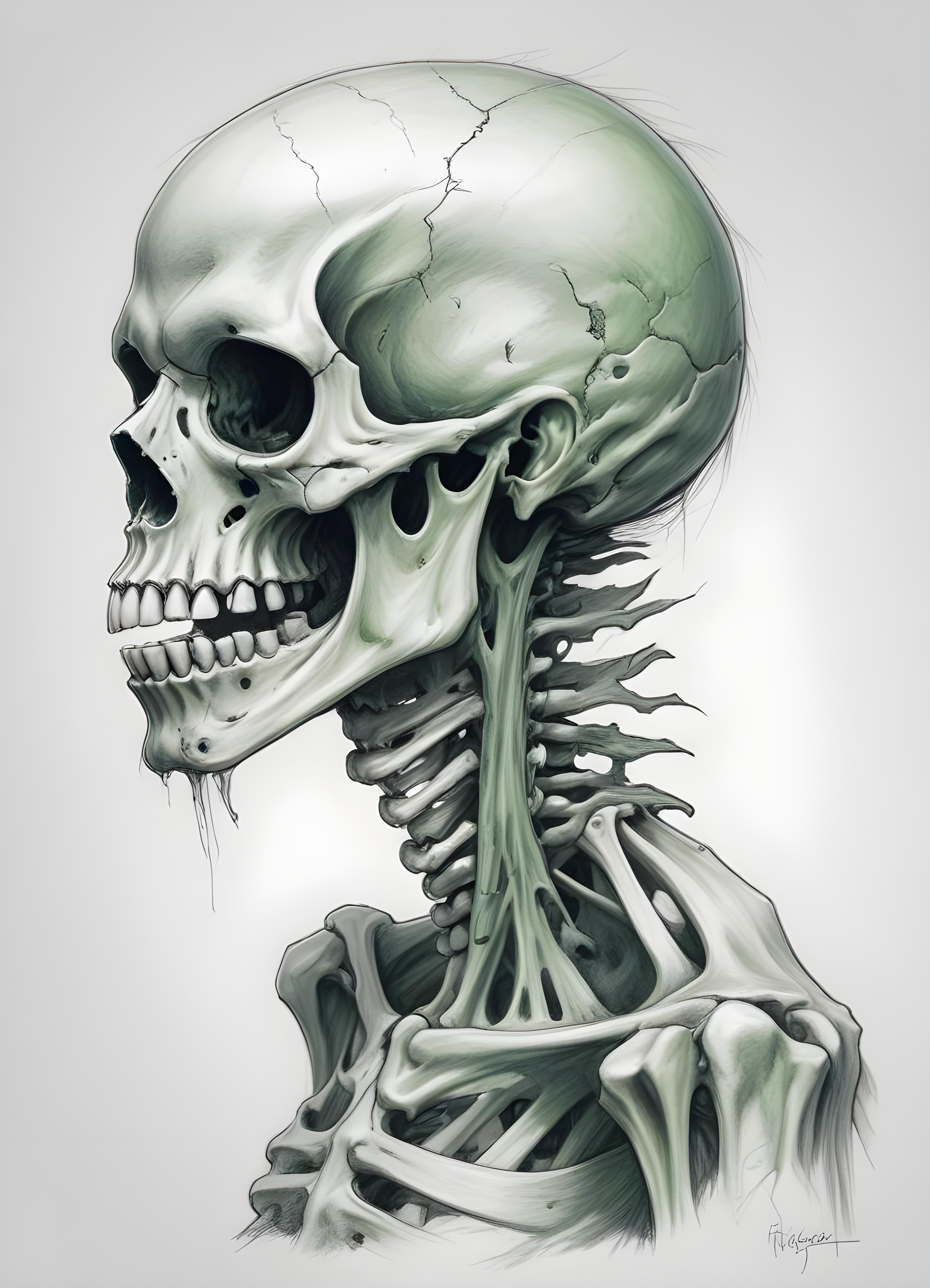 Detailed Zombie and Undead Horror Character Sketch Illustration Artwork