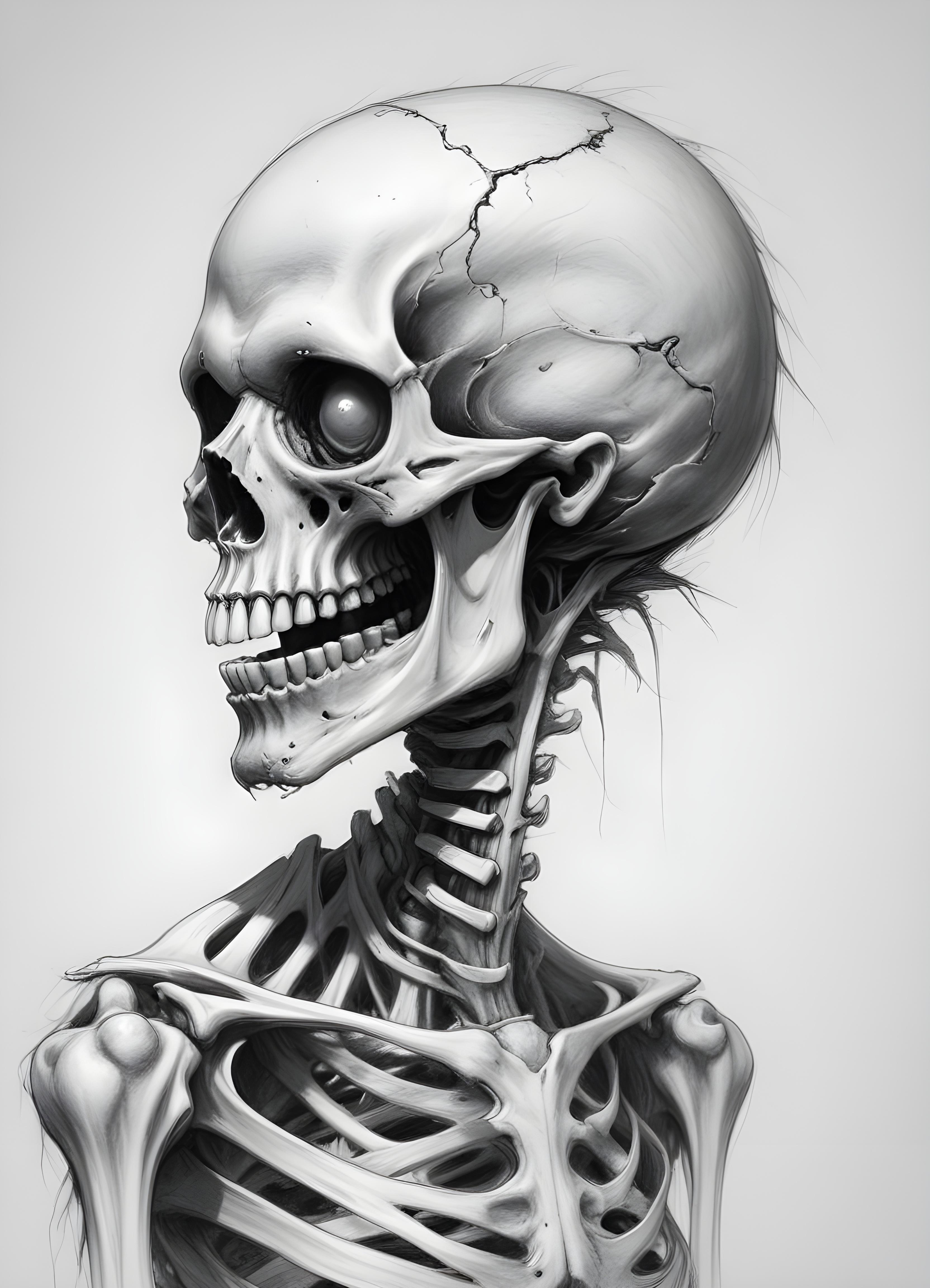 Detailed Zombie and Undead Horror Character Sketch Illustration Artwork