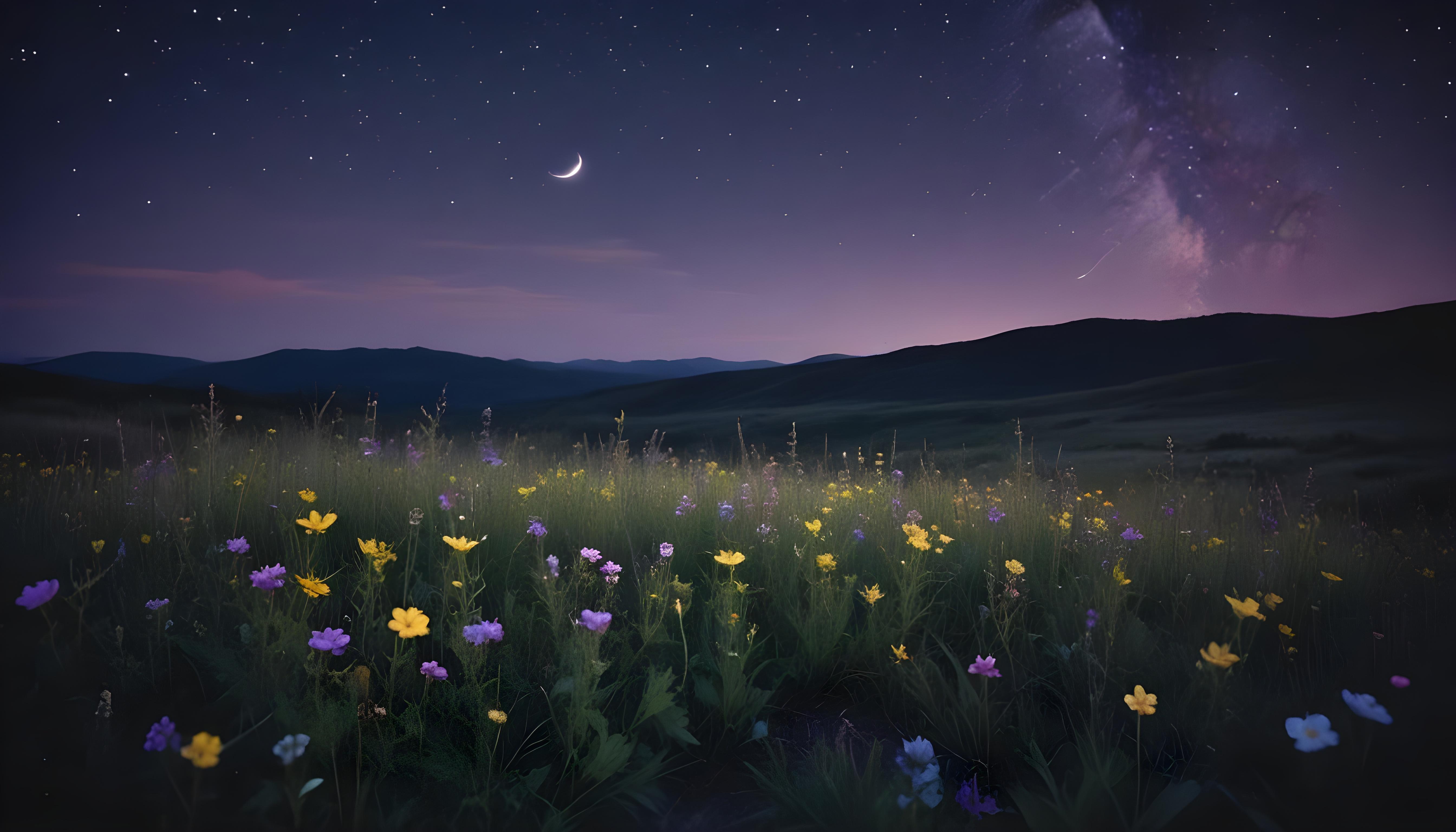 Glowing Candlelight Scene with Warm Ambience and Peaceful Night Background