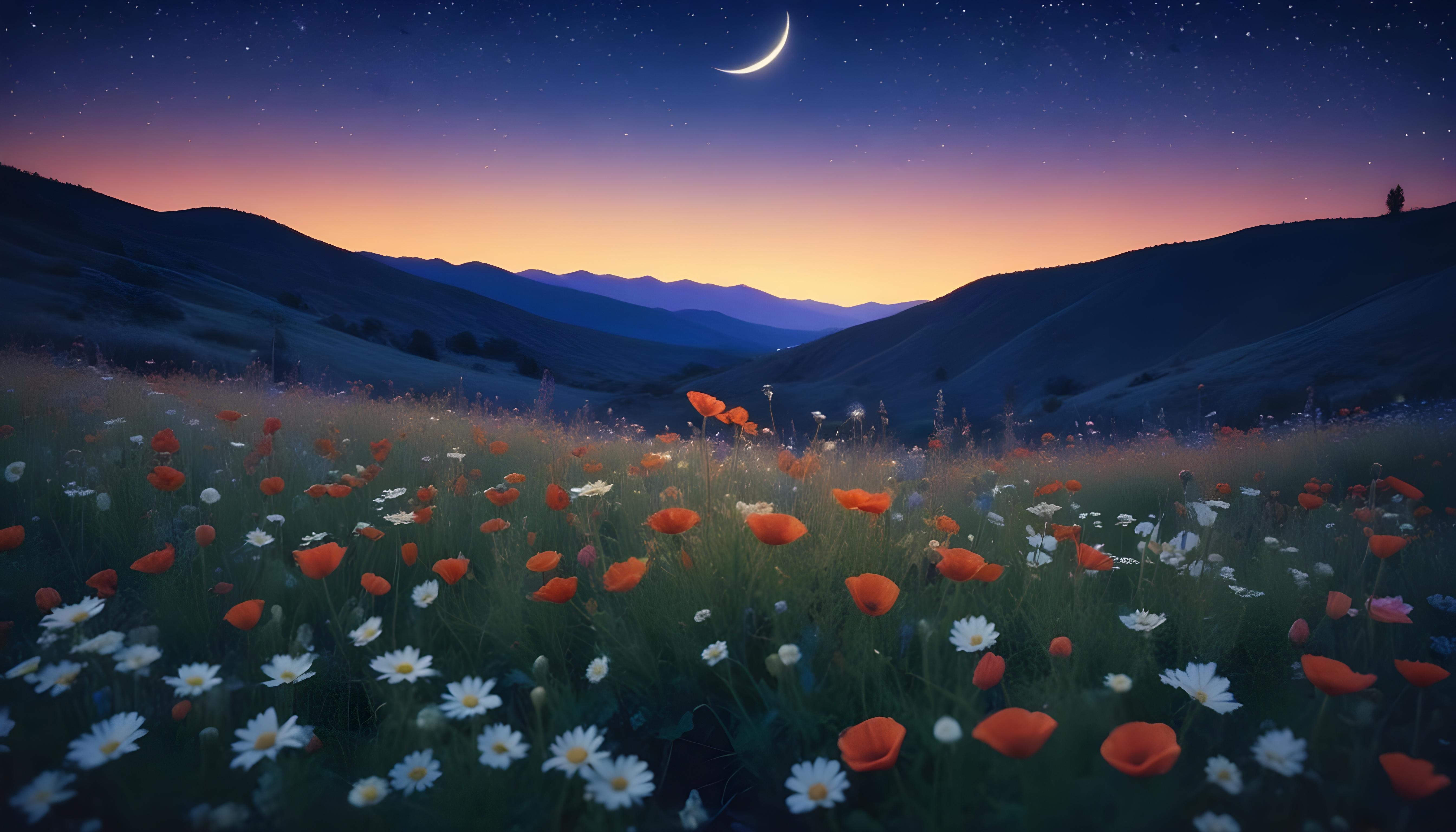 Glowing Candlelight Scene with Warm Ambience and Peaceful Night Background