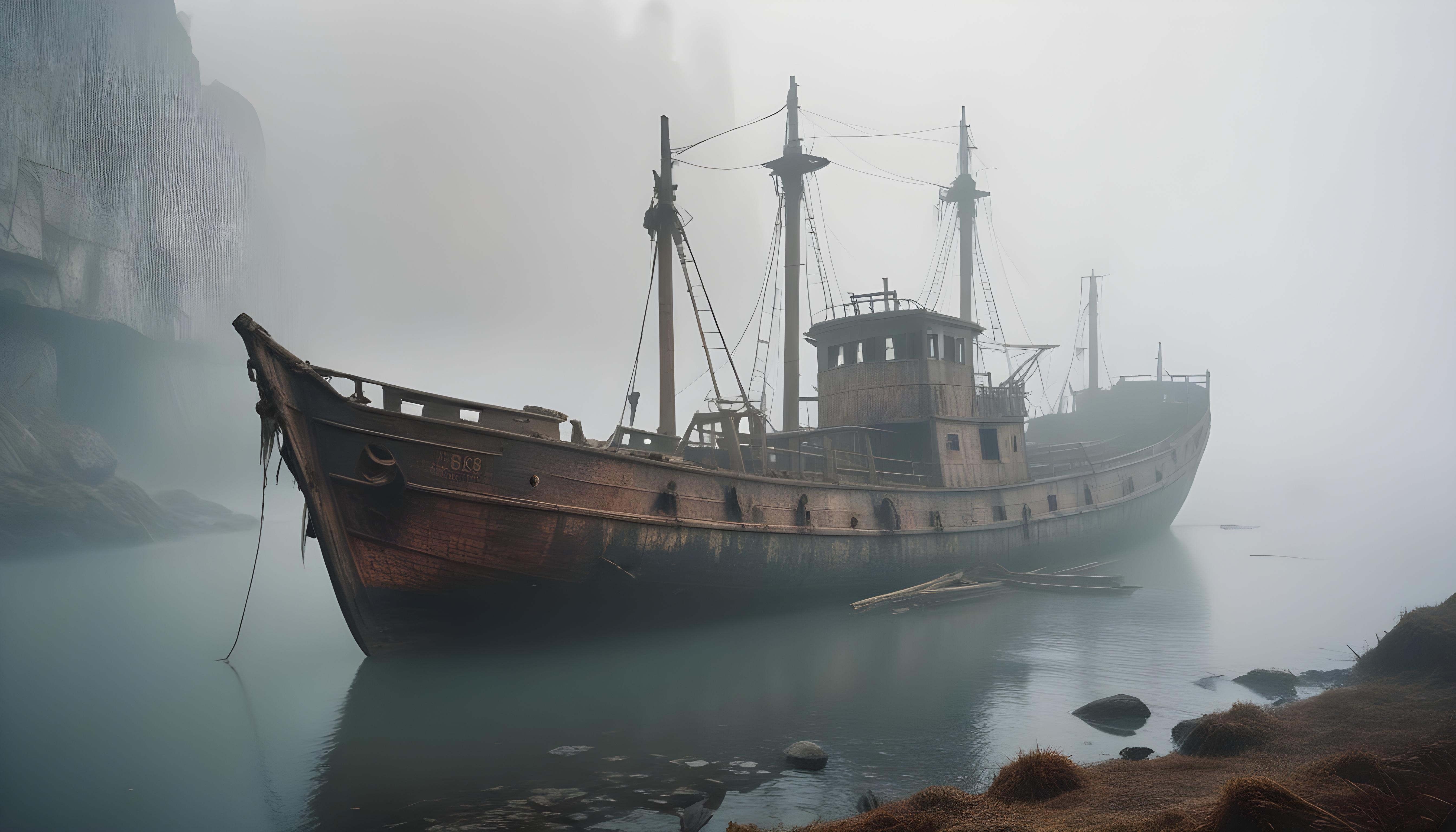 Majestic Sailing Ship on Ocean with Vintage Maritime Adventure Theme