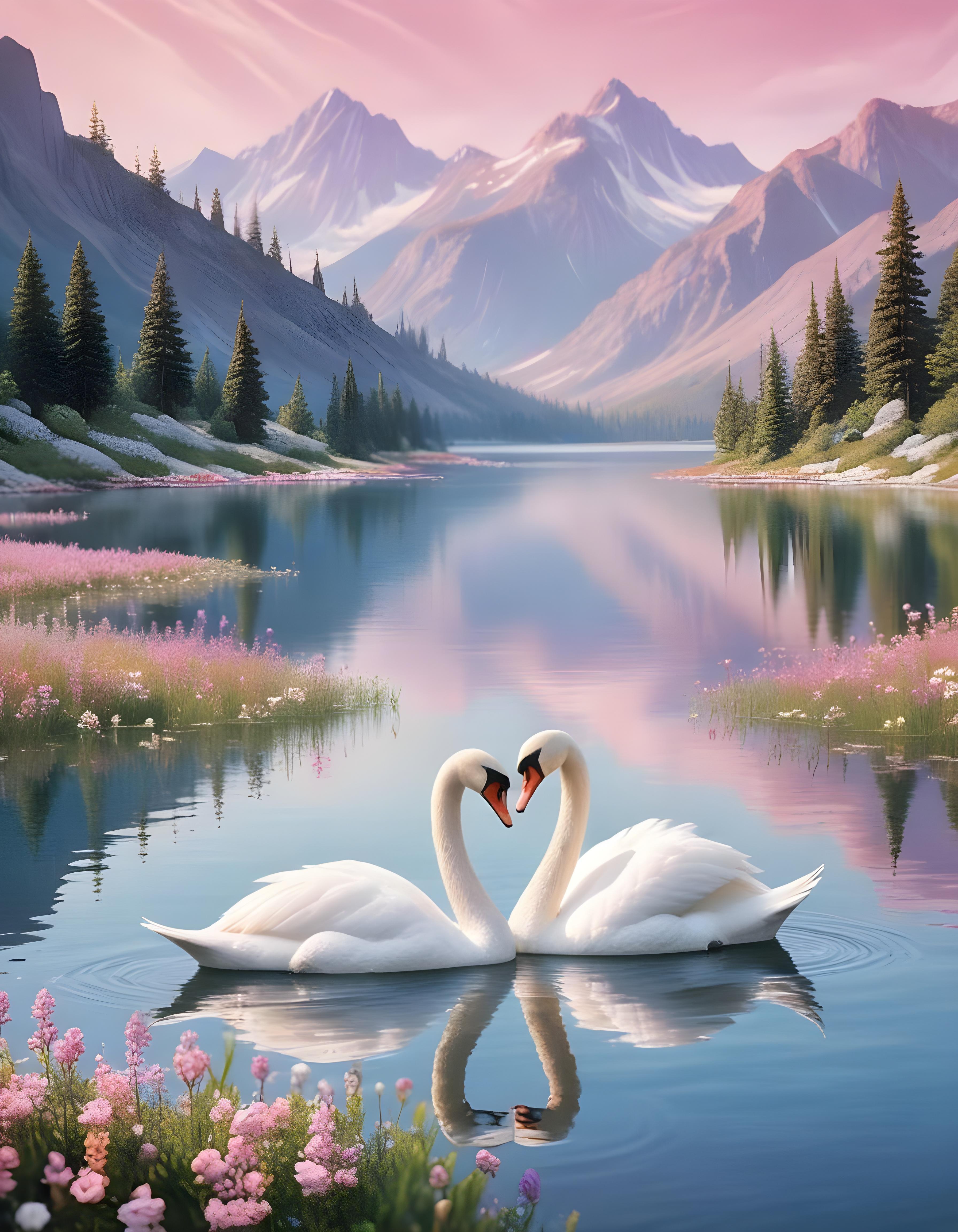 Romantic Couple Walking Together in Nature at Sunset and Moonlight Background